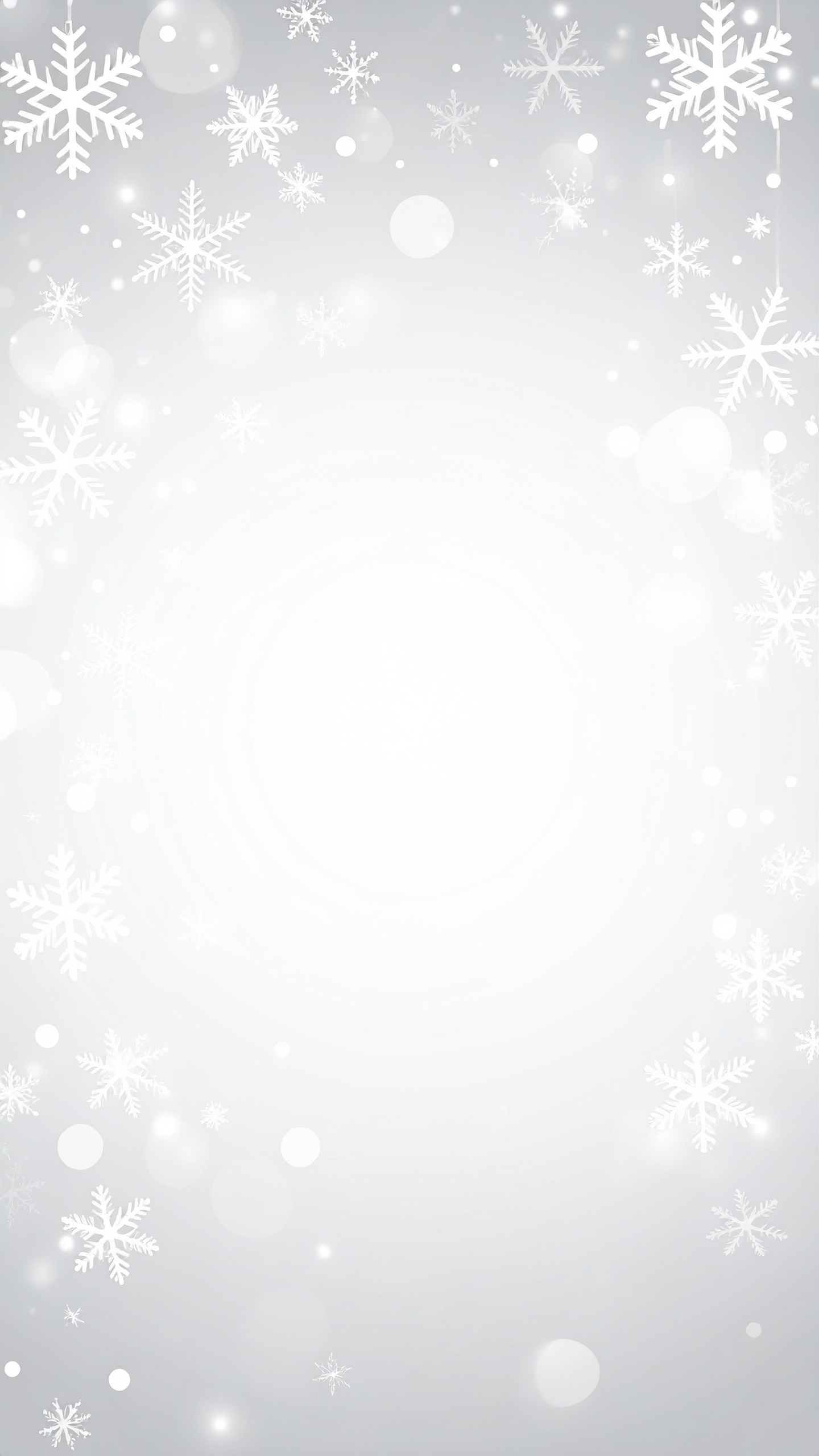 縦の雪のシンプルな白色背景イラスト