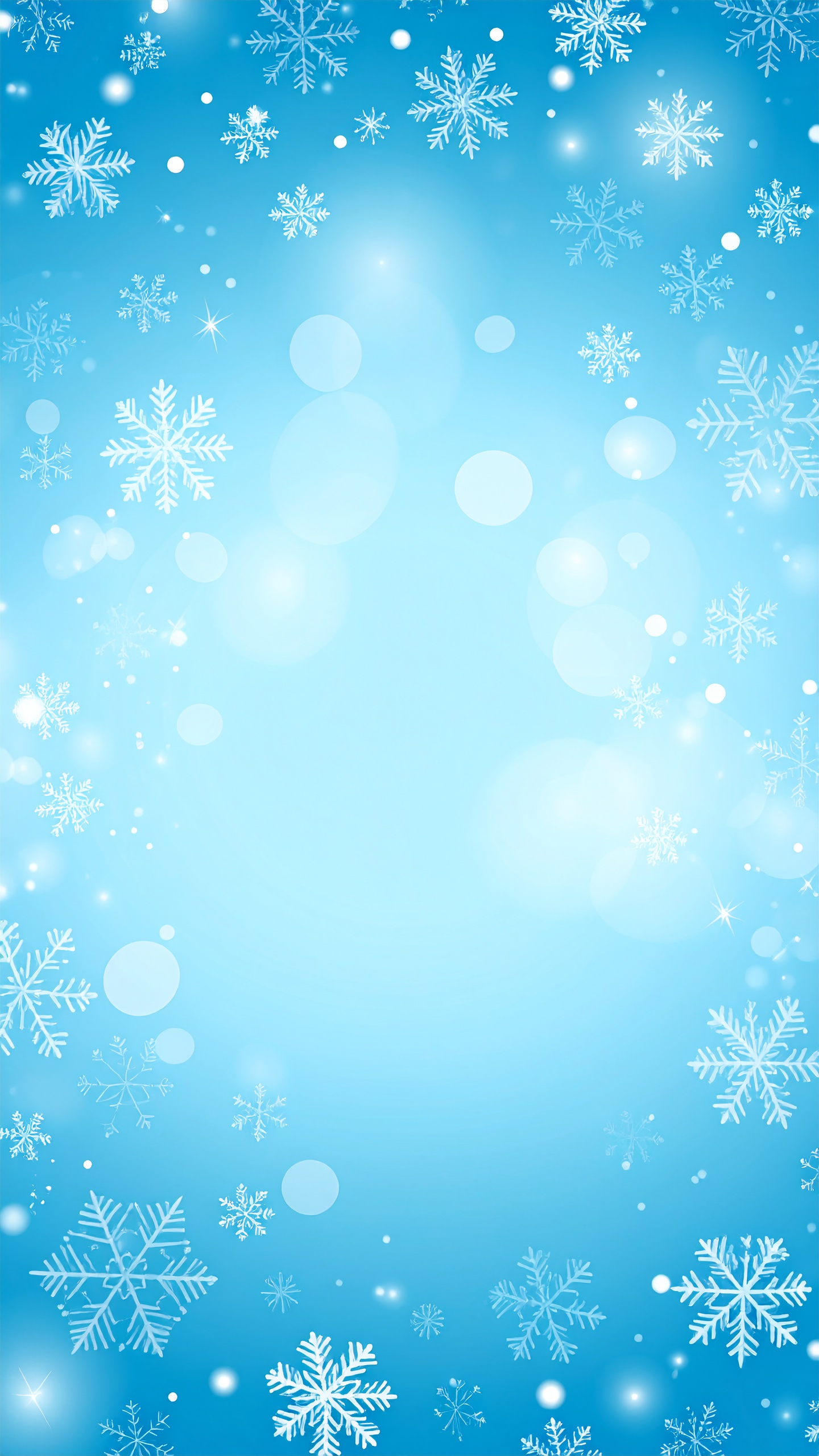 縦のクリスマスの雪の青色背景フリー素材