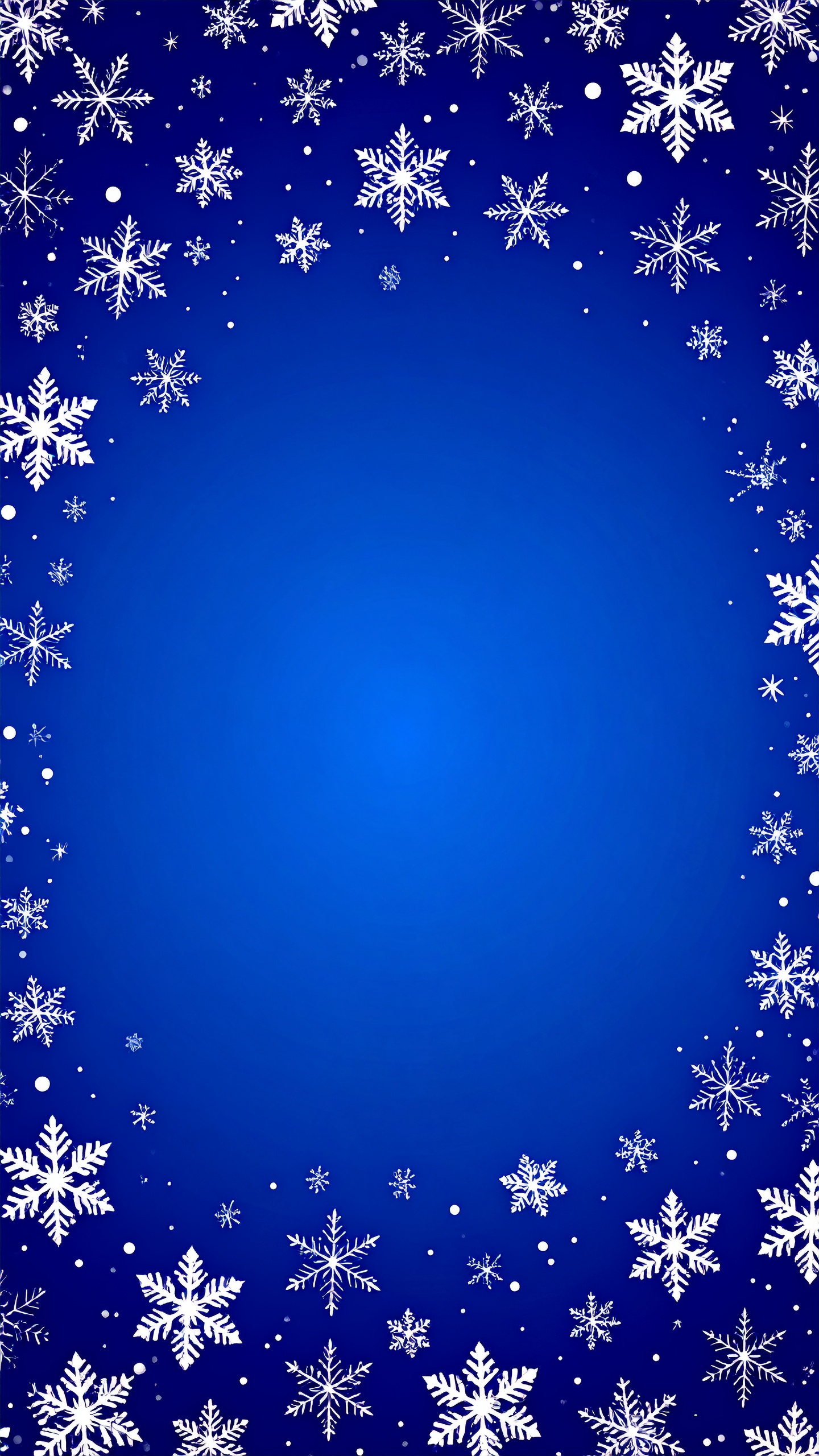縦のクリスマスの雪の青色背景イラスト