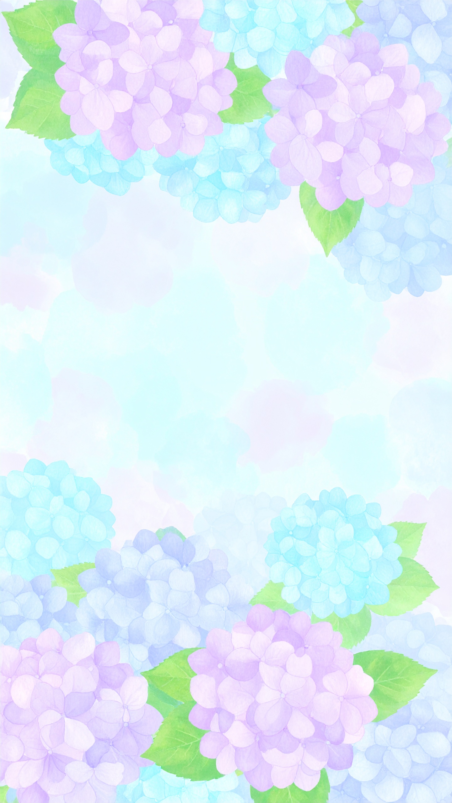 縦のあじさいの花の背景画像