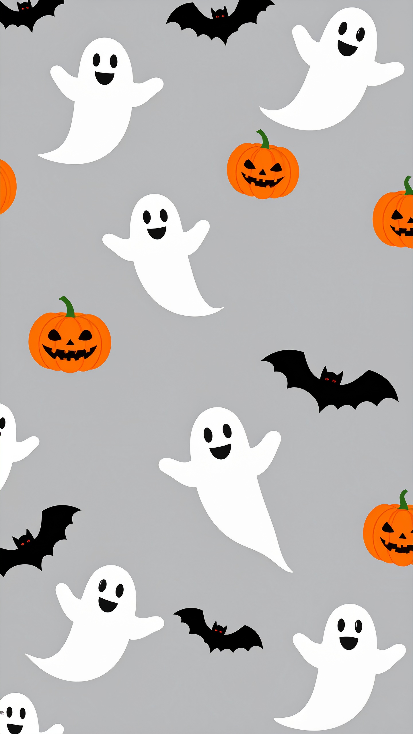 ハロウィンの縦の背景壁紙（グレー）