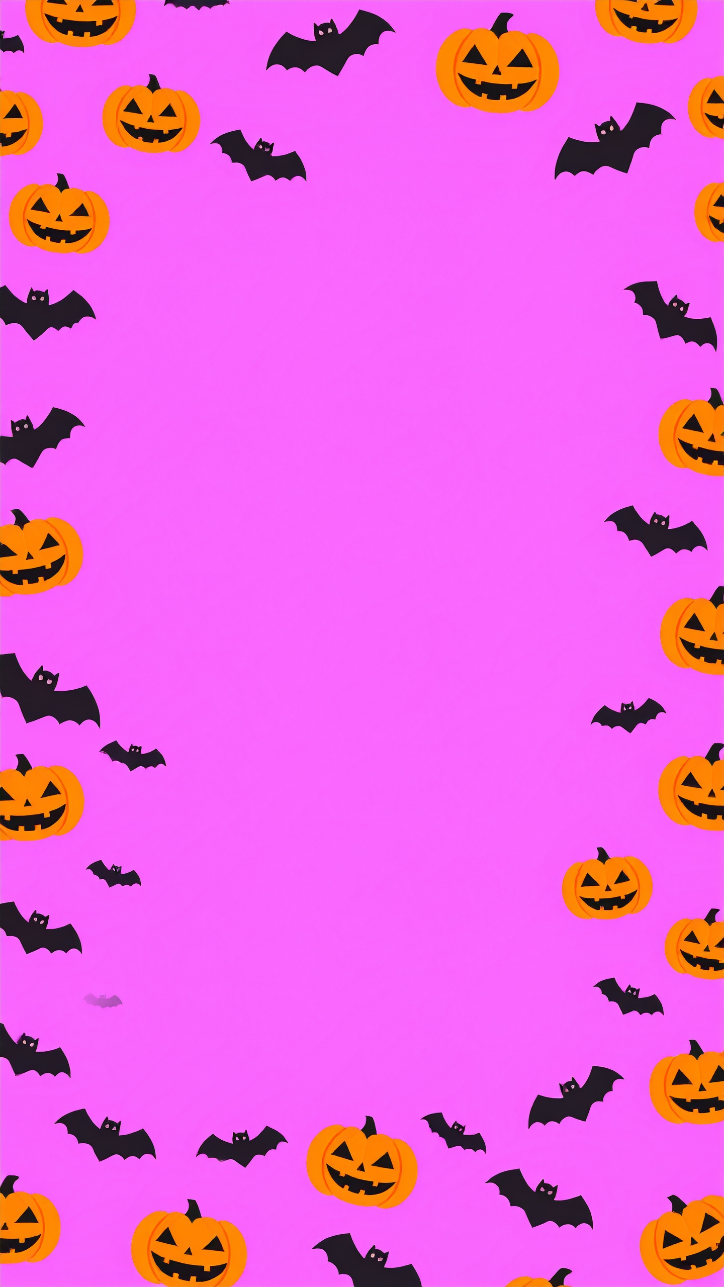 ハロウィンの縦の背景壁紙（ピンク）