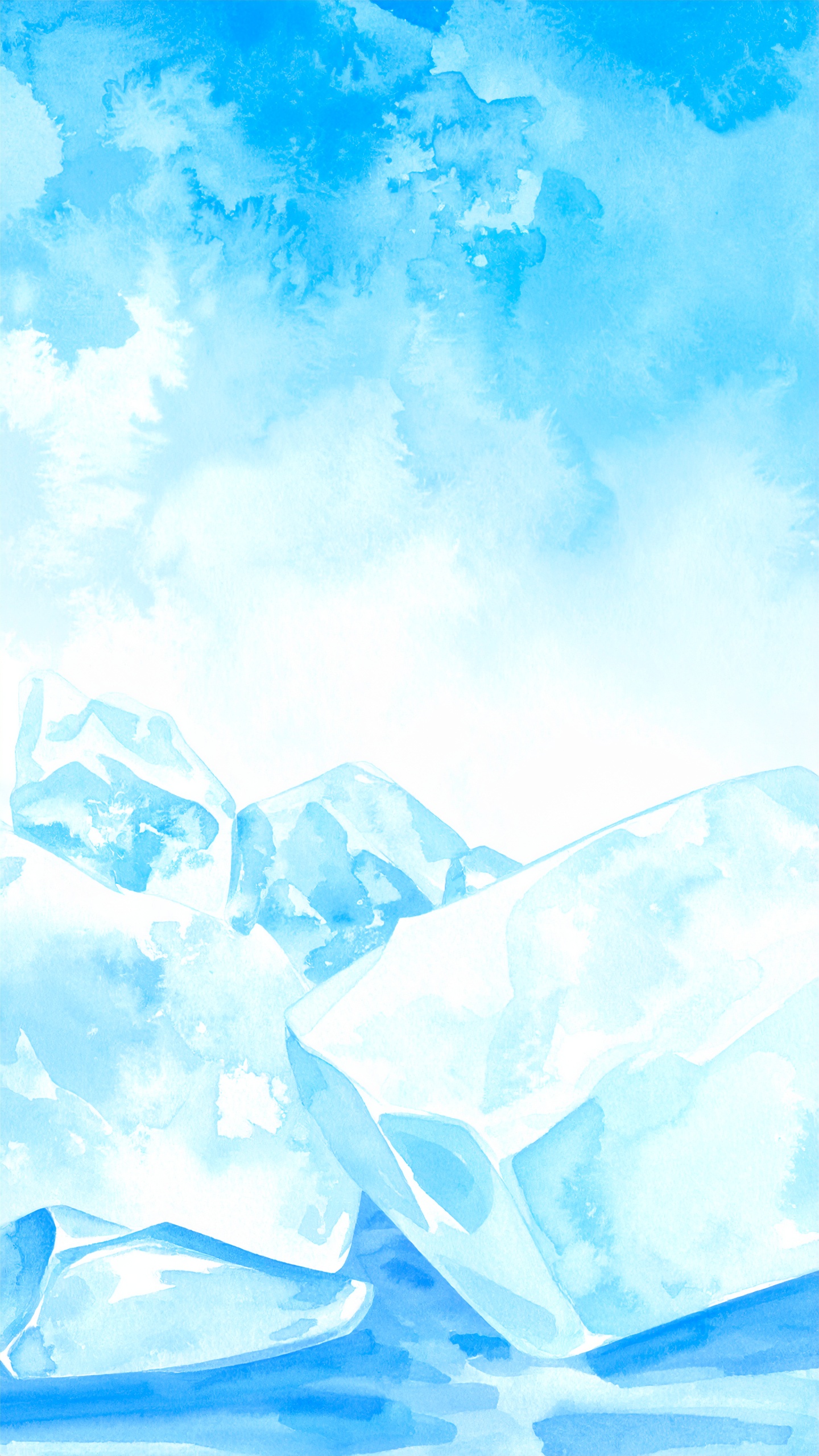 縦の氷の涼しい背景イラスト