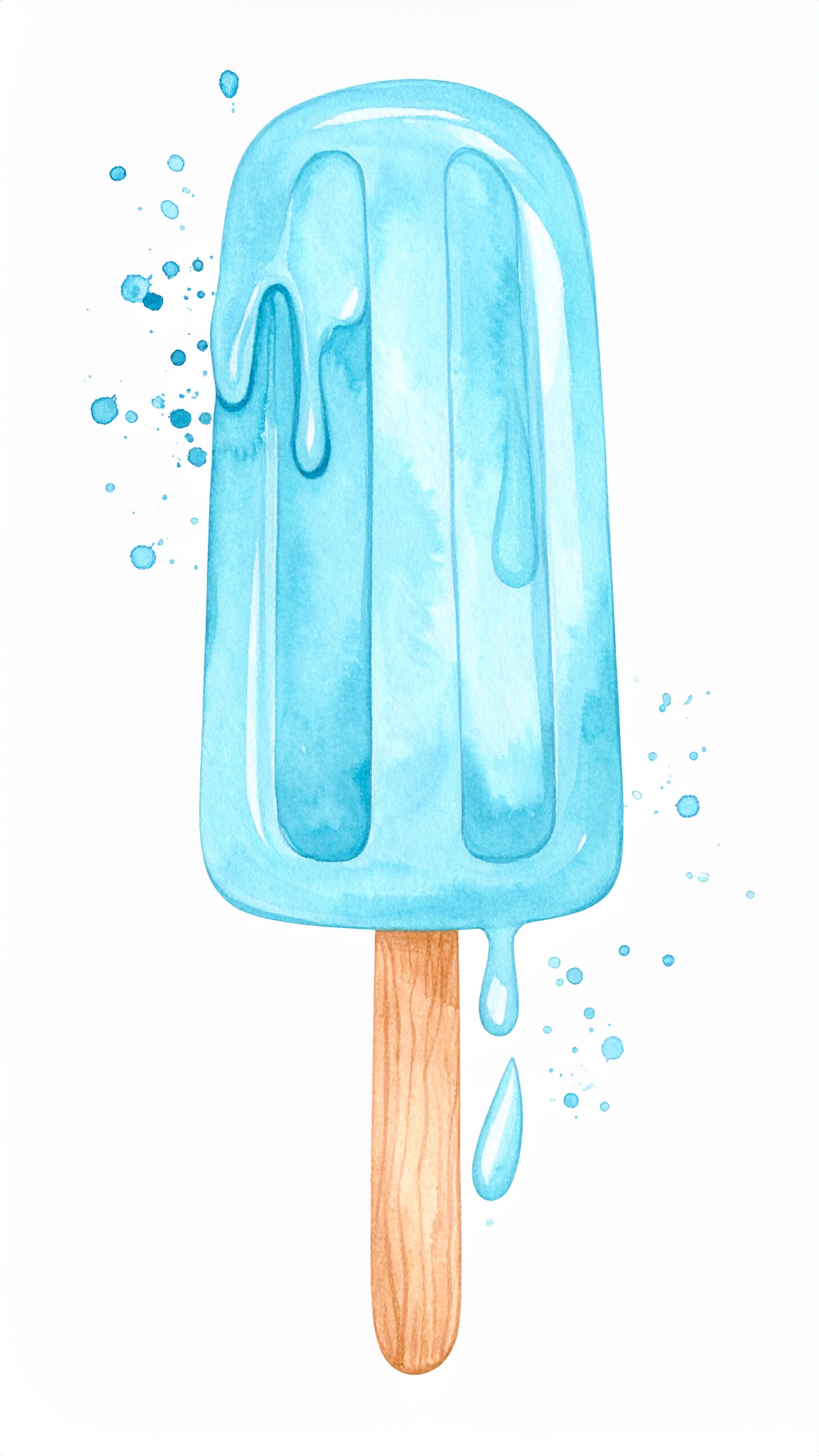 縦のソーダアイスの背景イラスト