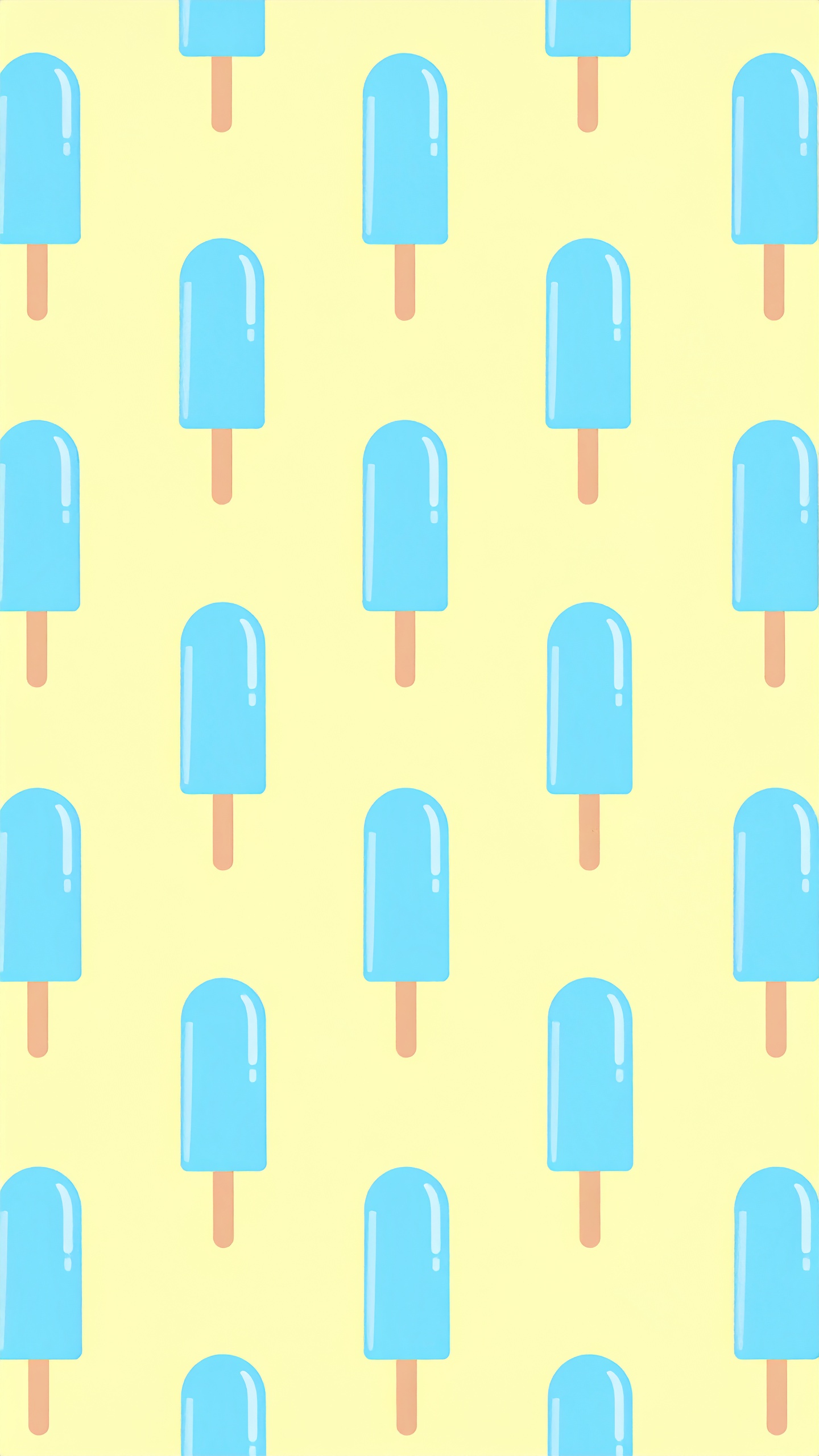 縦のソーダアイスのパターン背景イラスト（黄色）