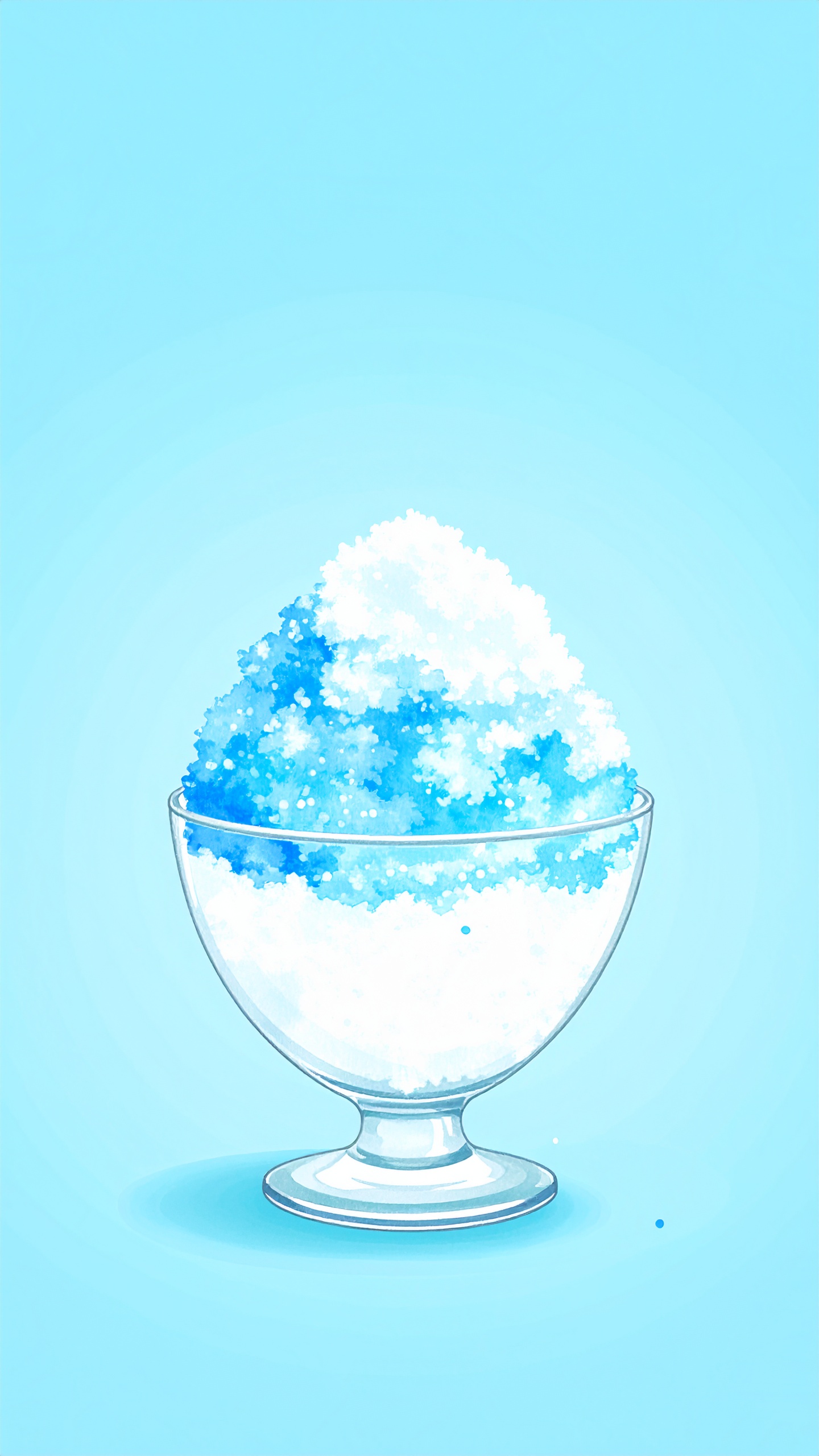 縦のかき氷の背景壁紙（ブルーハワイ）