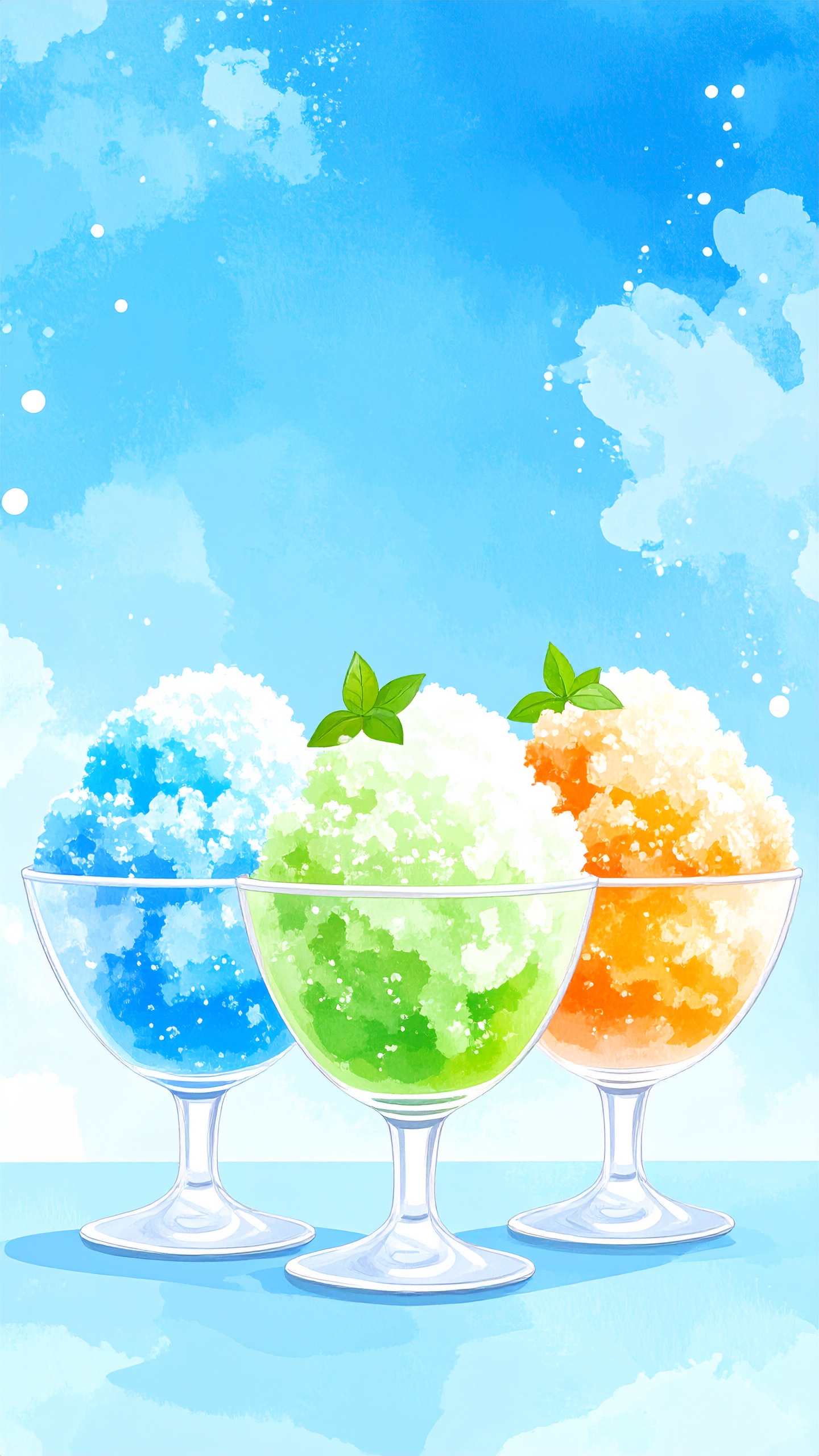 縦の夏のかき氷の背景画像