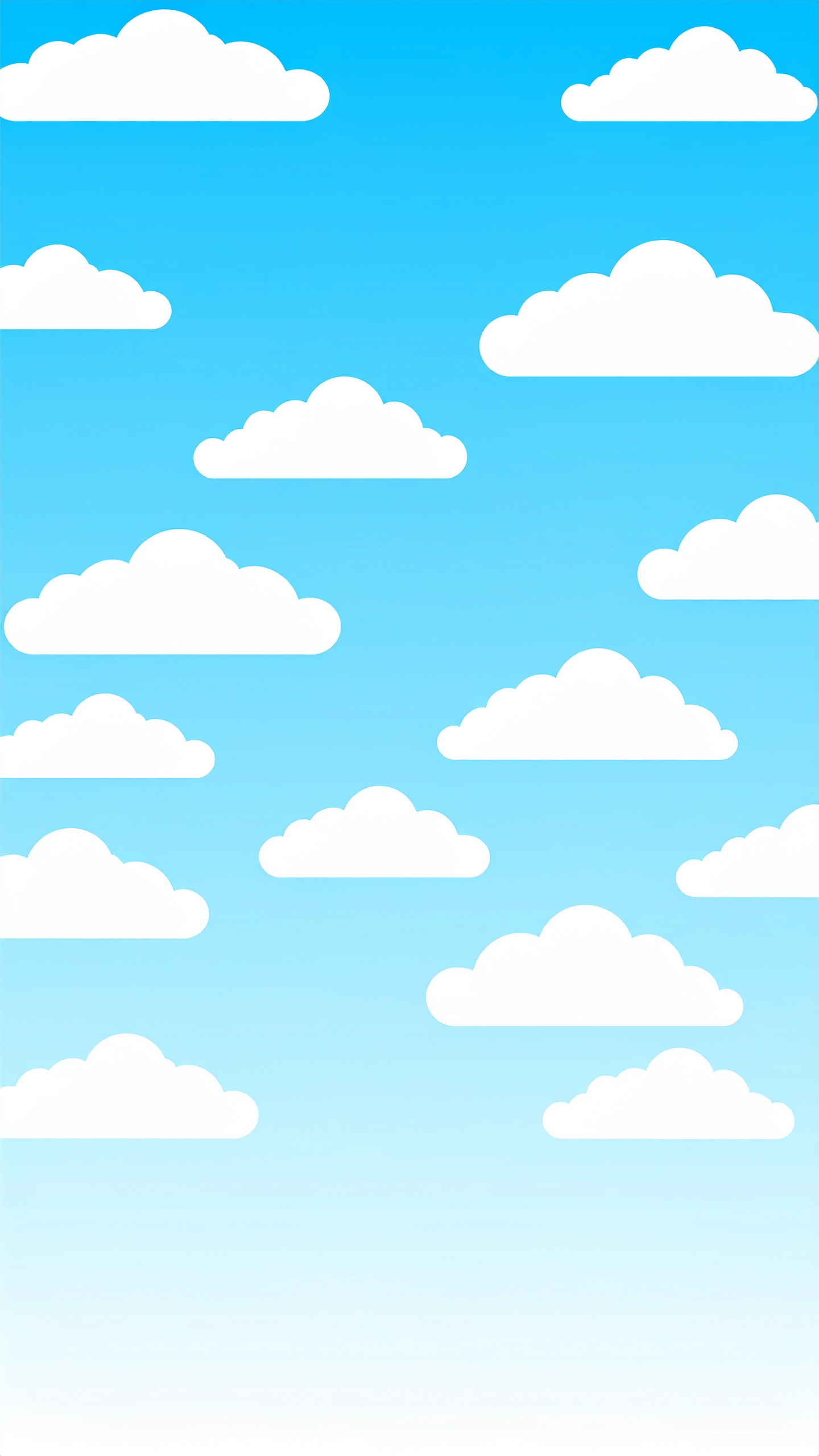 縦の青空と雲のシンプルな背景フリー素材