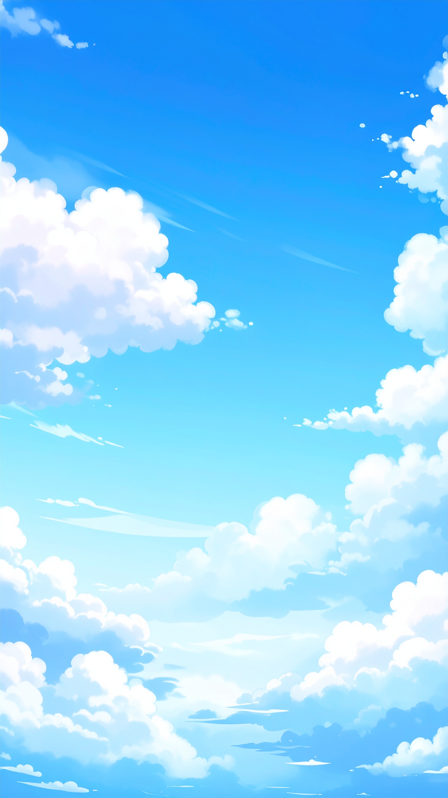 縦の青空のきれいな背景イラスト
