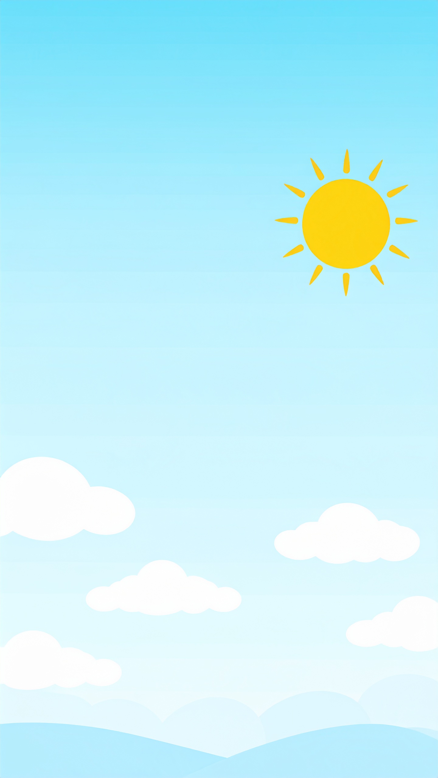 縦の晴れた空の背景イラスト