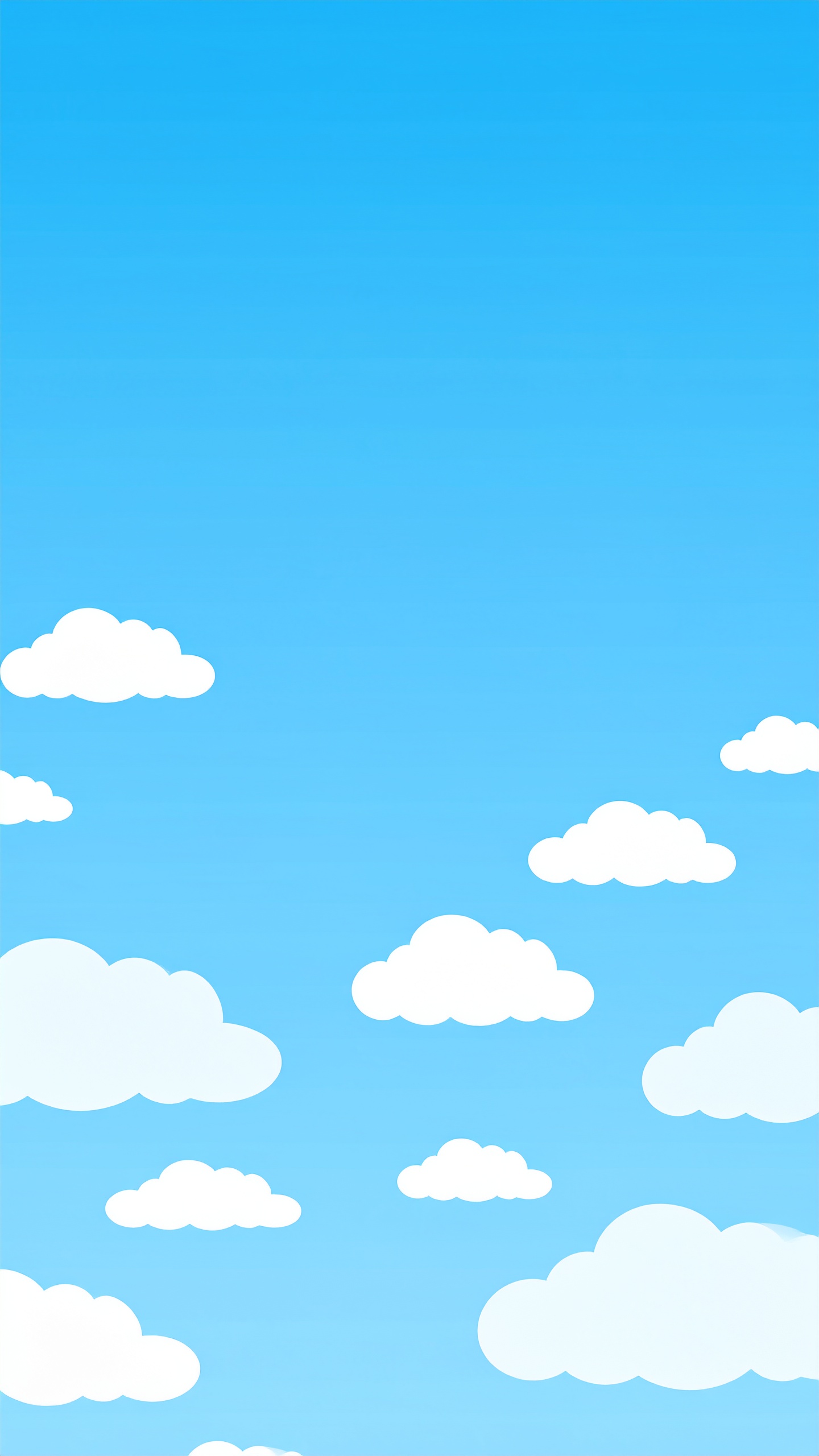 縦の青空と雲のシンプルな背景イラスト