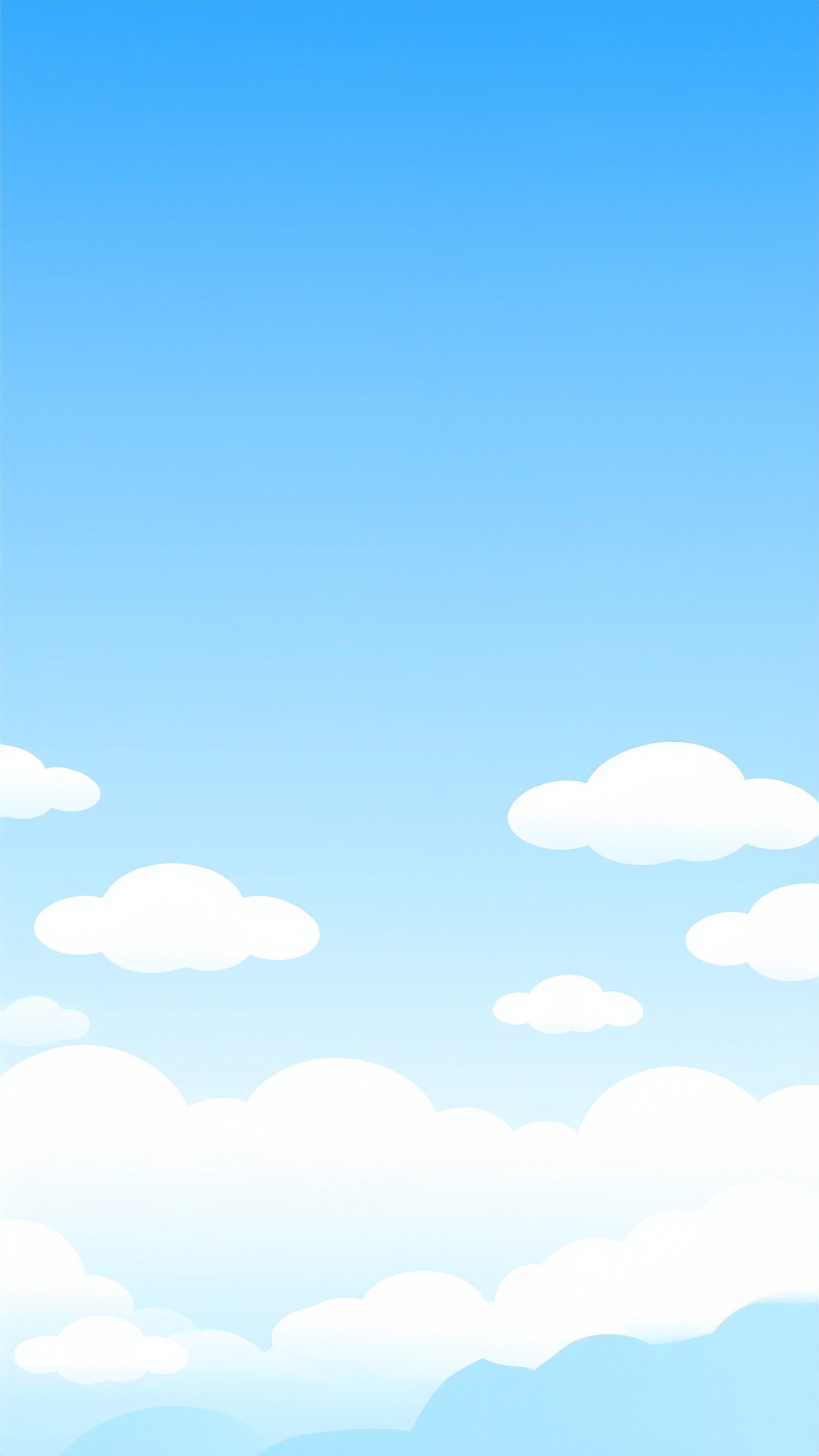 縦の青空と雲のシンプルな背景画像
