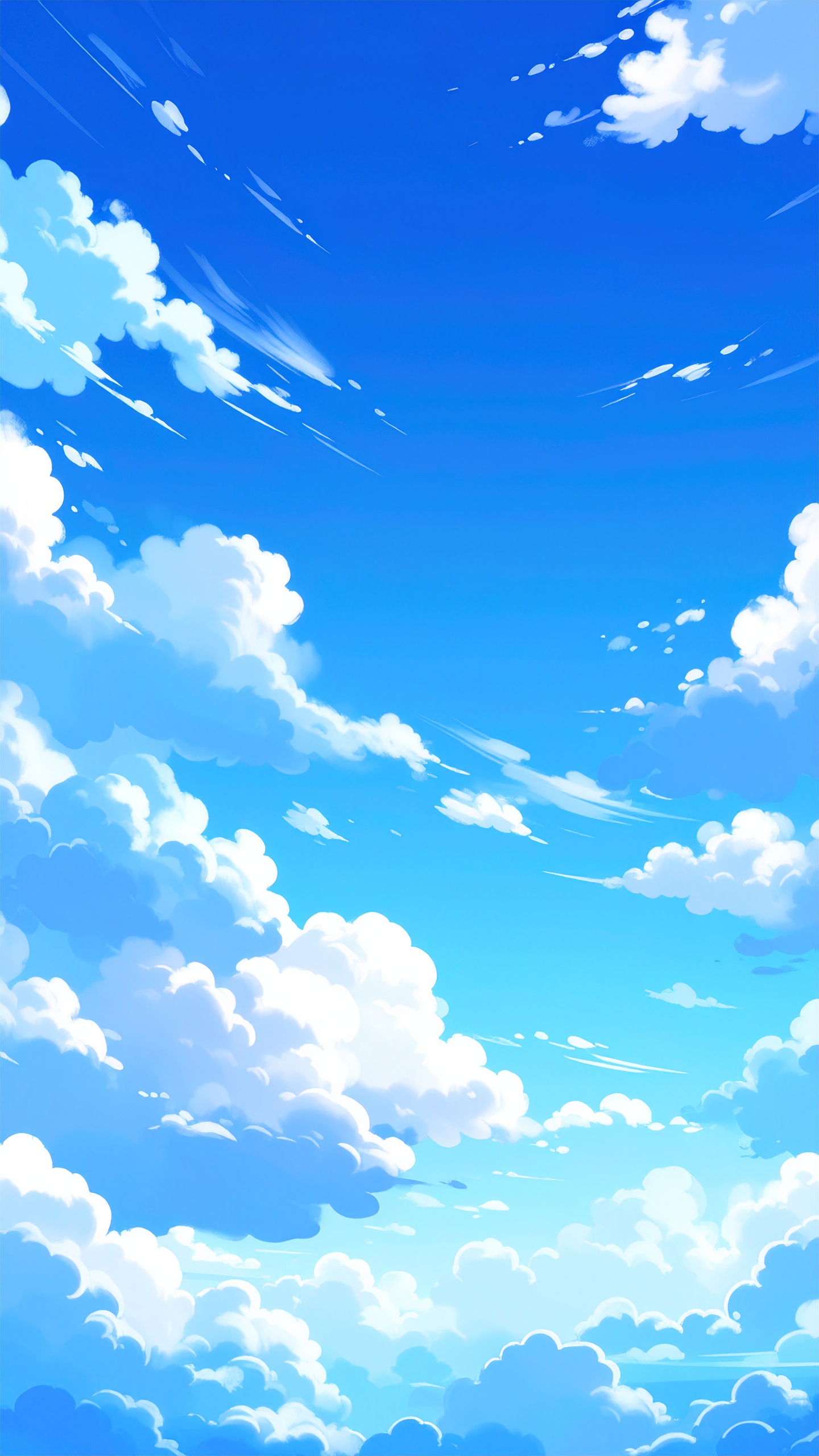 縦の青空のきれいな背景フリー素材