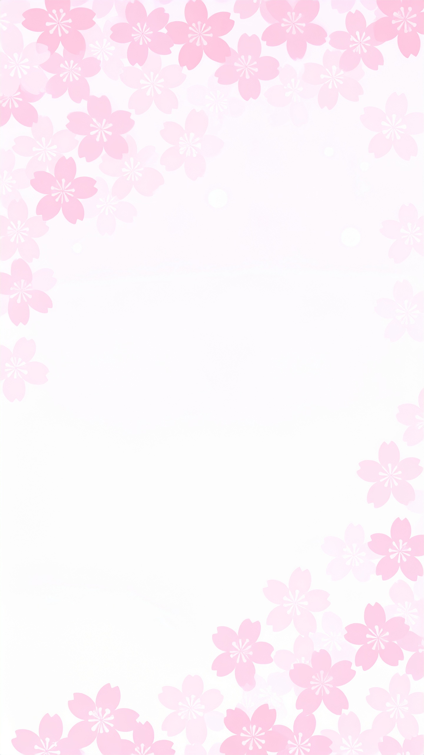 縦の桜の薄ピンク色背景フリー素材