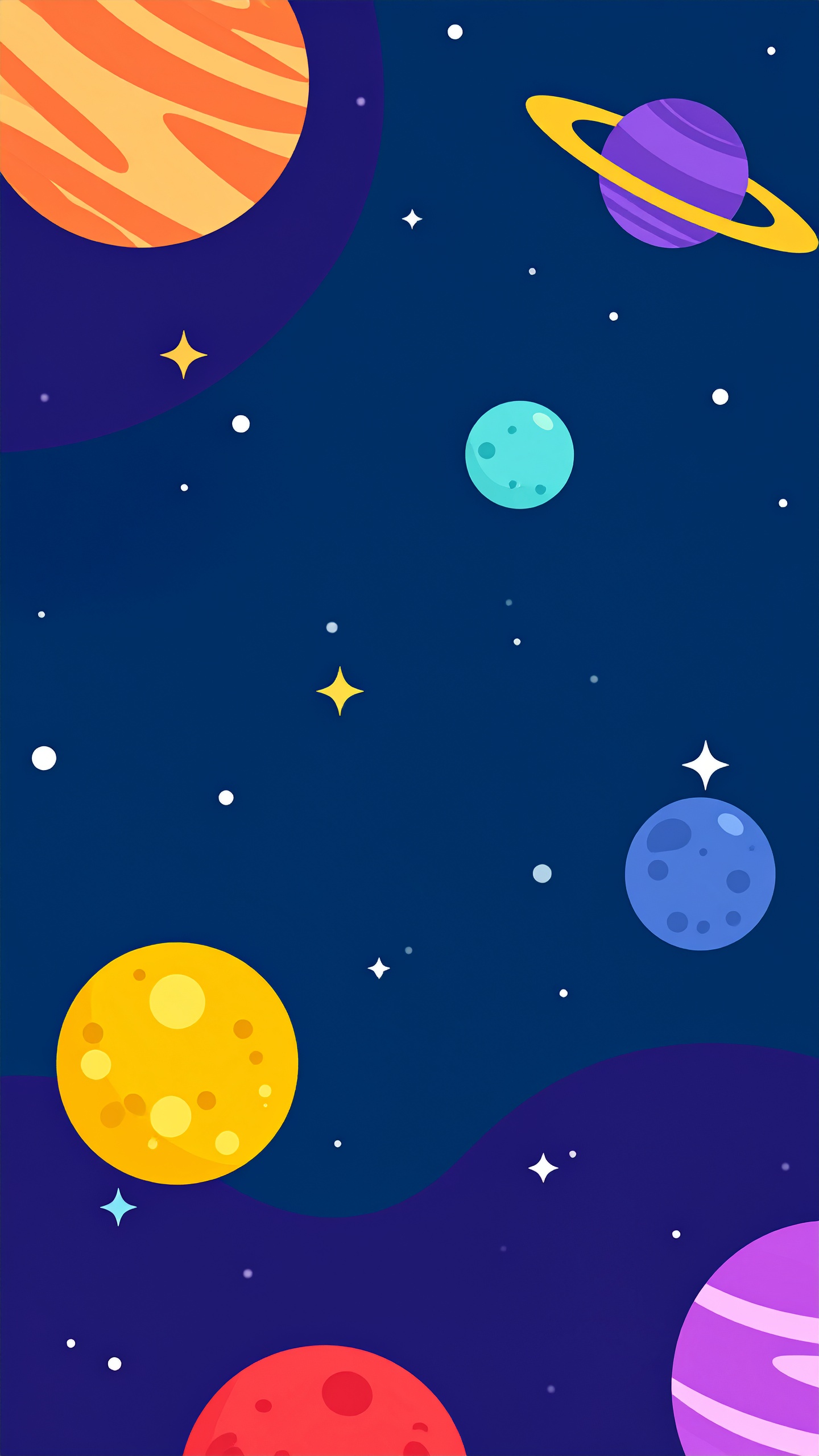 縦の宇宙の簡単な背景イラスト