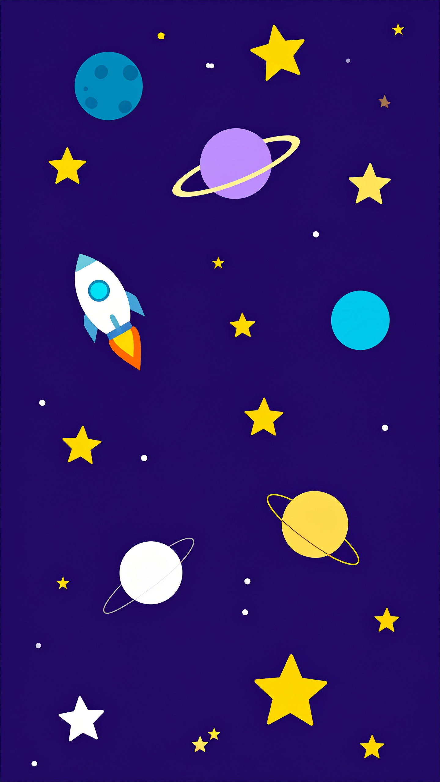 縦の宇宙のかわいい背景イラスト