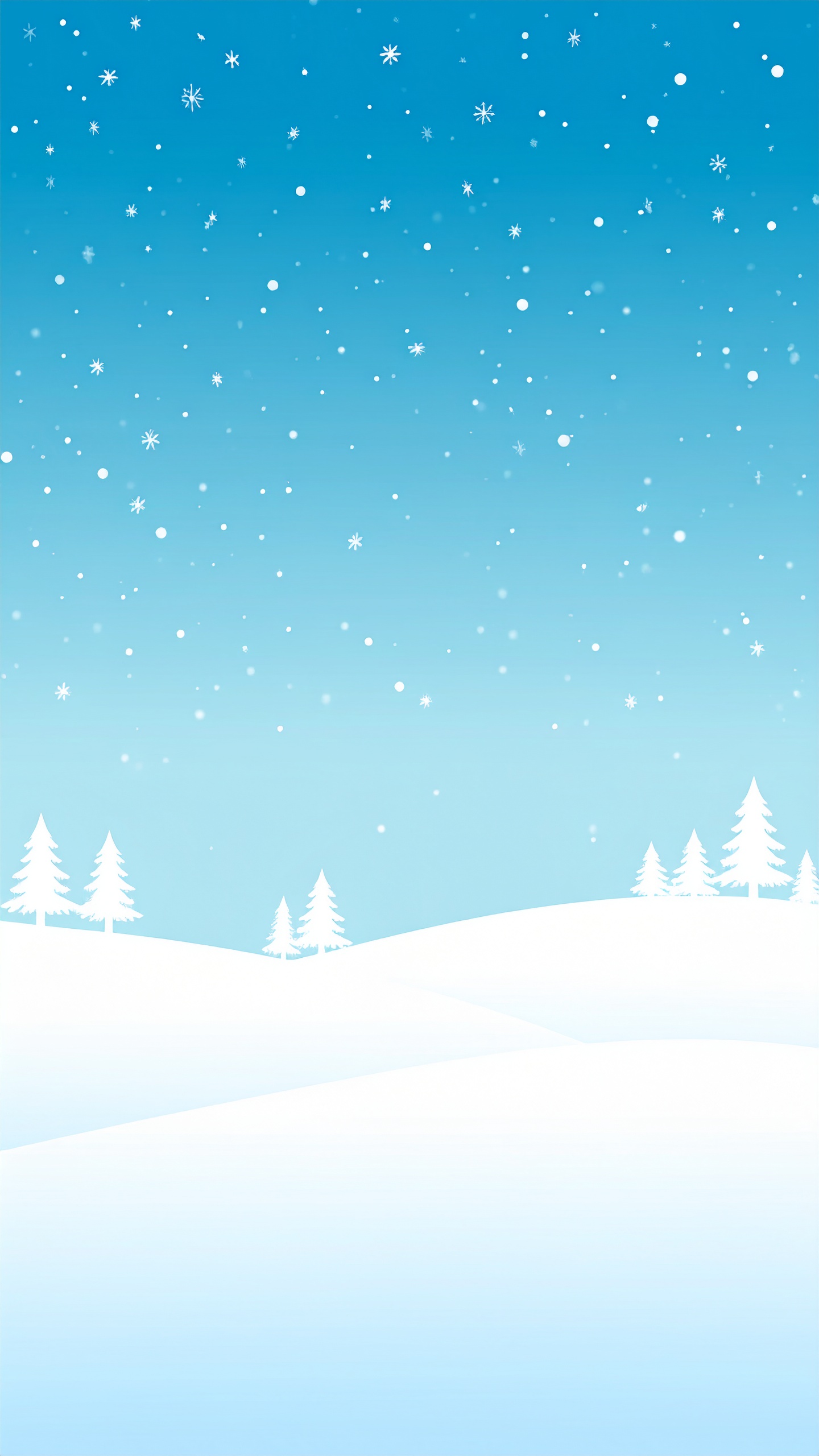 縦の冬の雪のシンプル背景イラスト