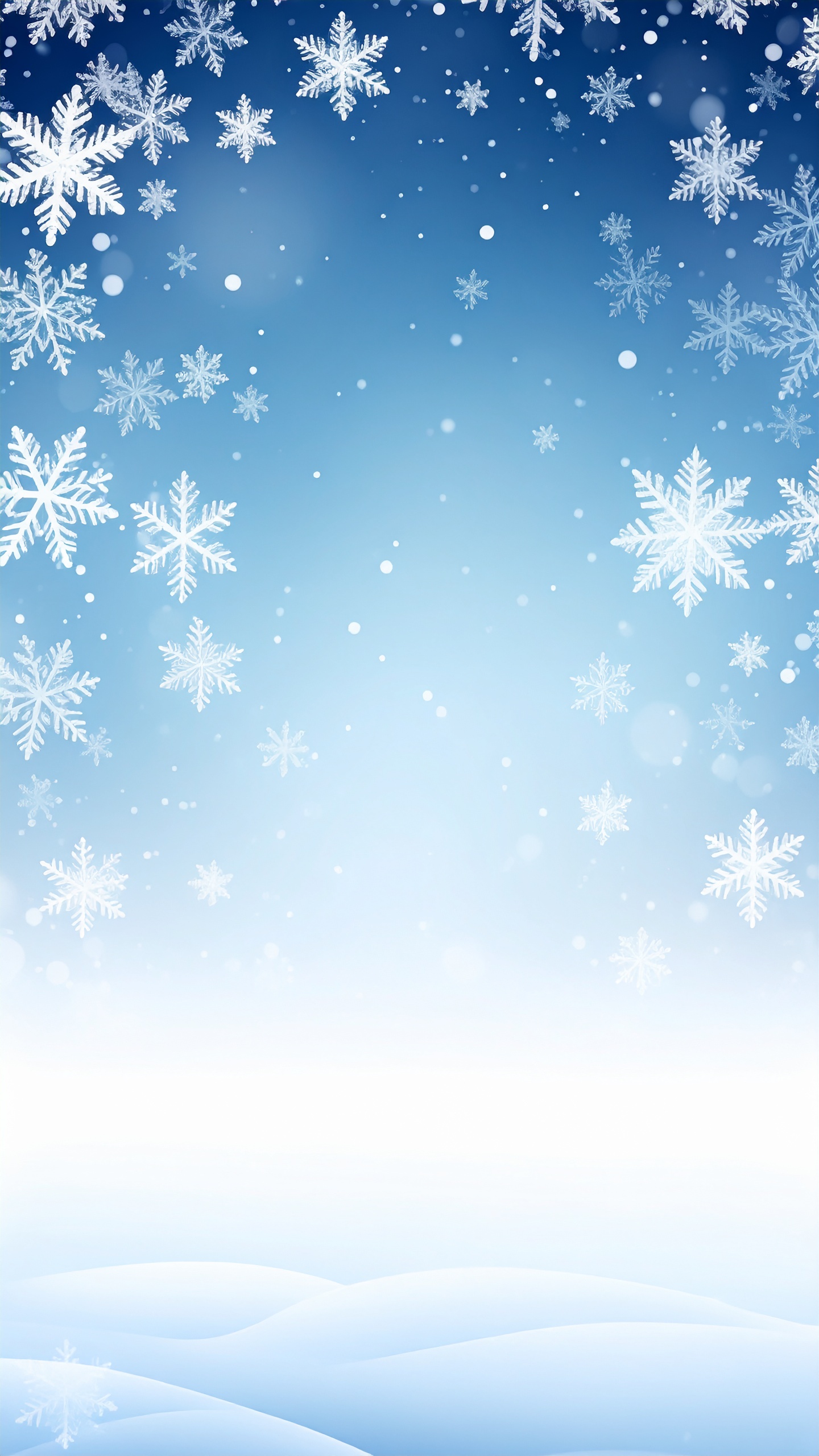 縦の冬の雪が降る夜の背景イラスト