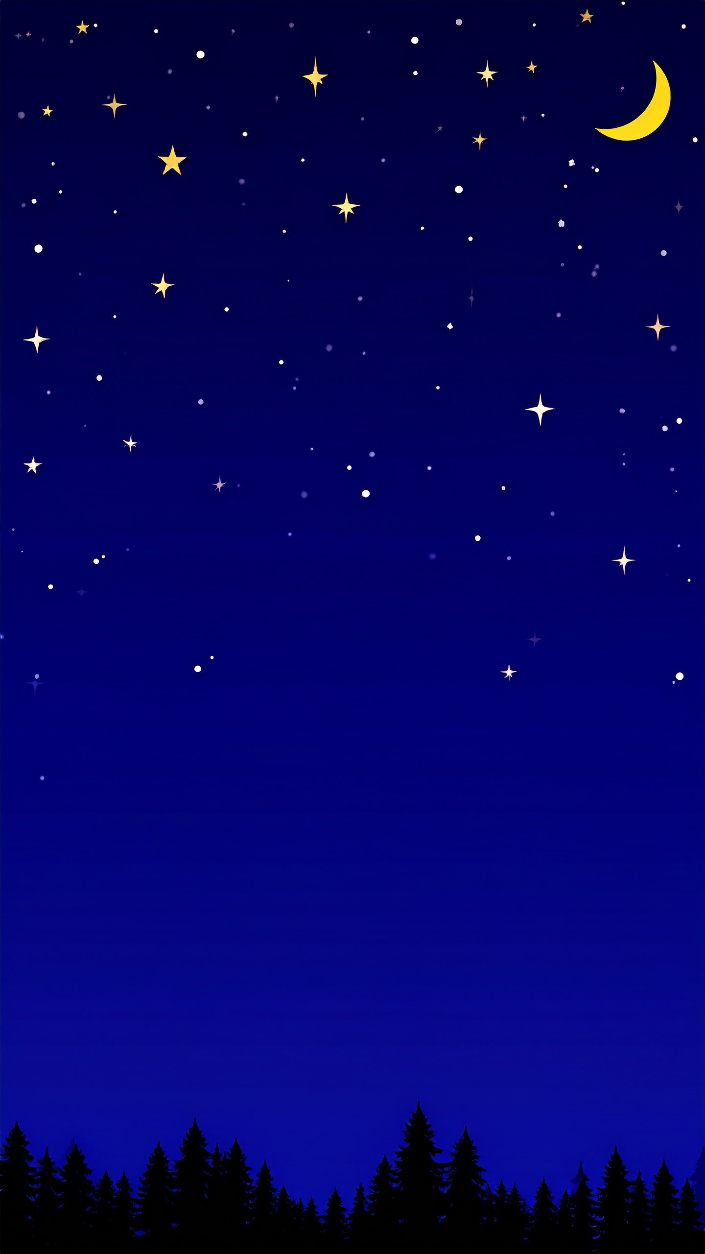 縦の夜空のシンプル背景イラスト