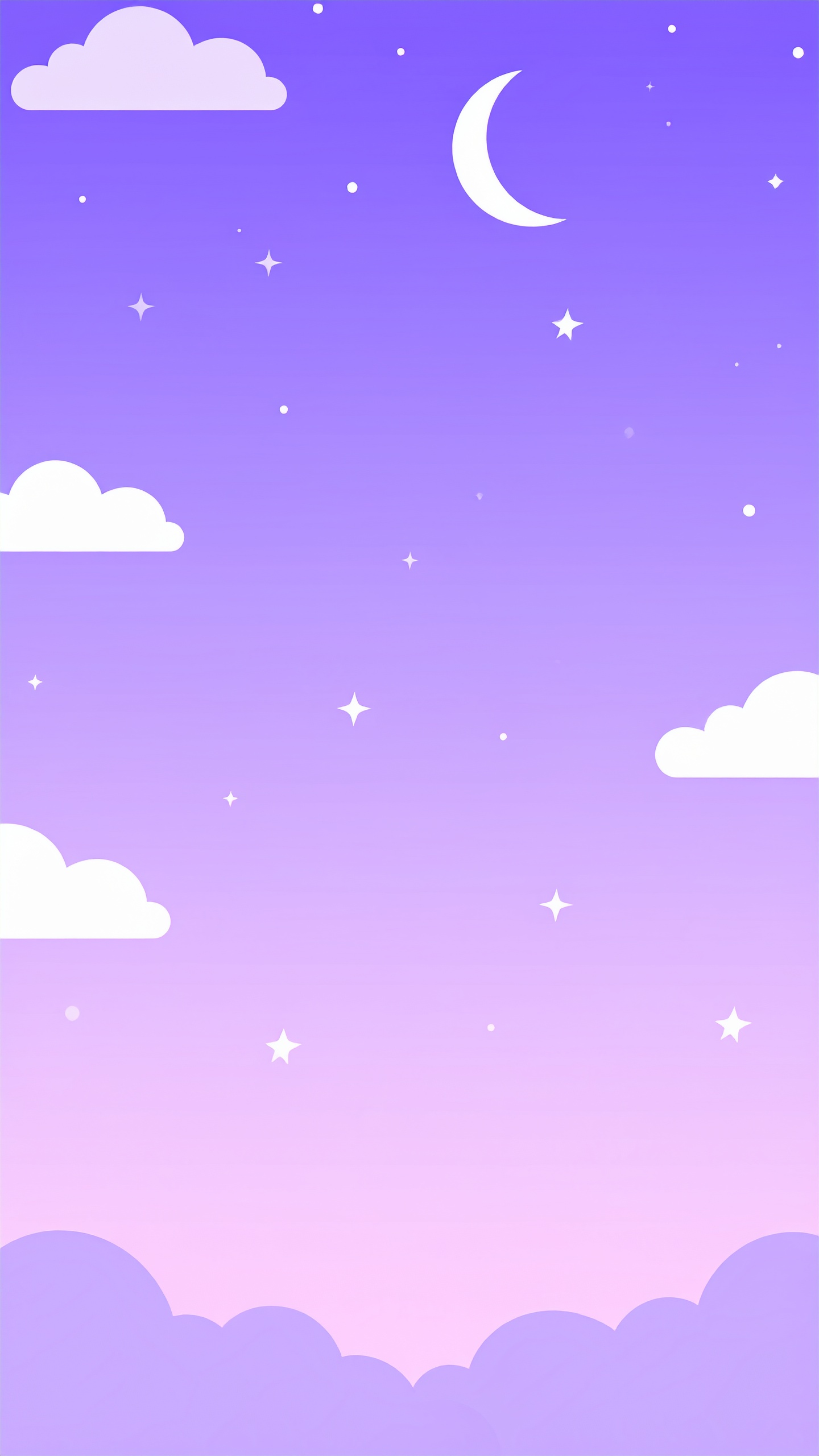 縦の夜空の紫色の背景イラスト