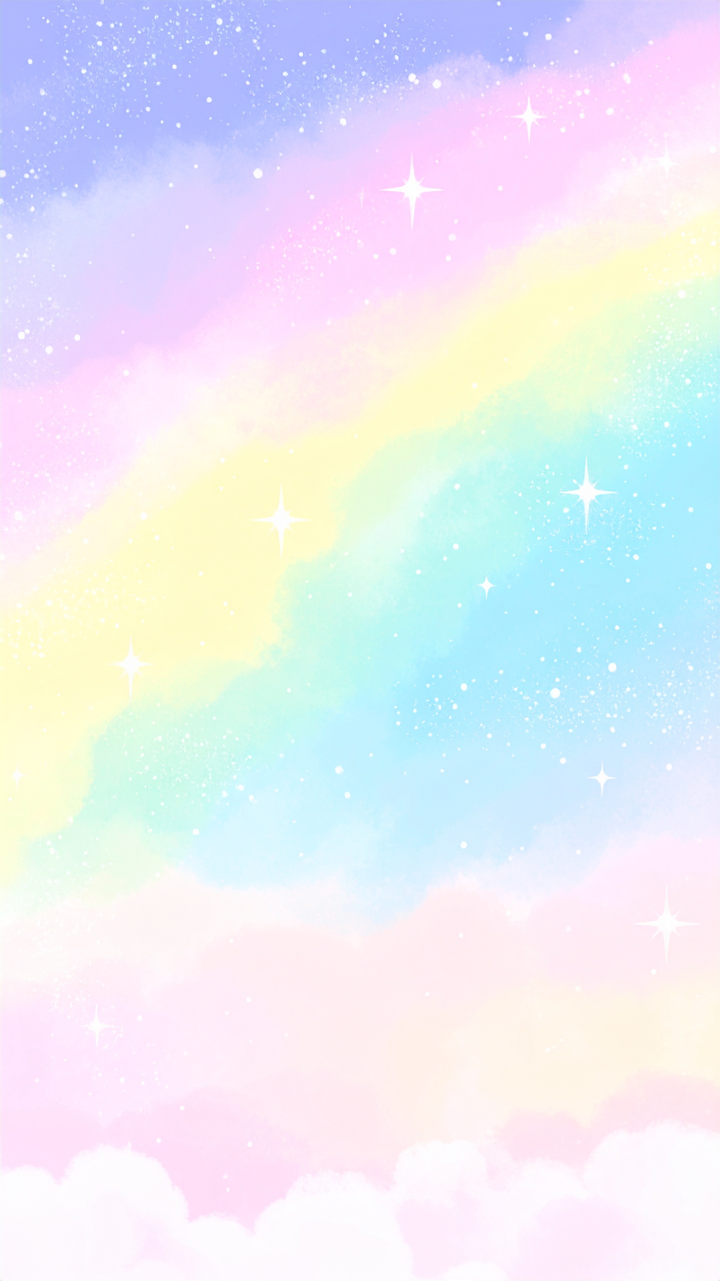 縦の夜空のパステルな背景イラスト
