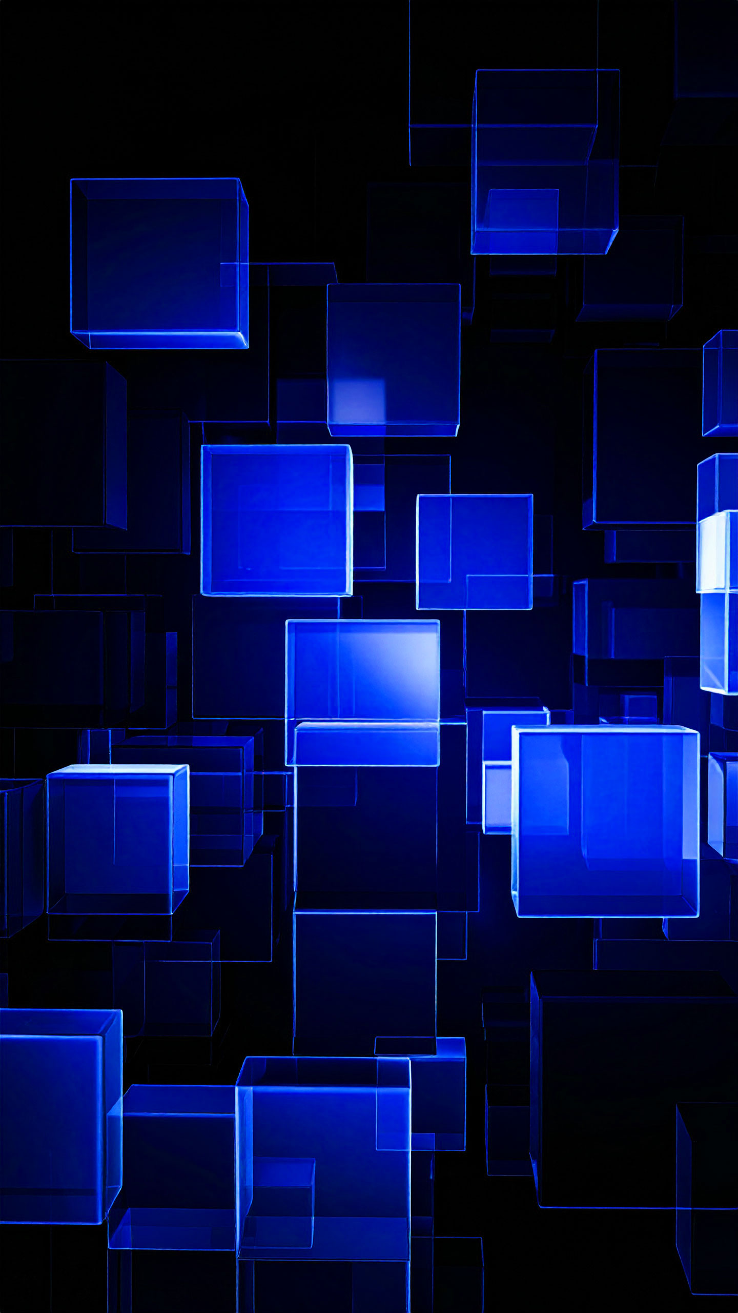 縦のサイバーな青と黒の背景素材