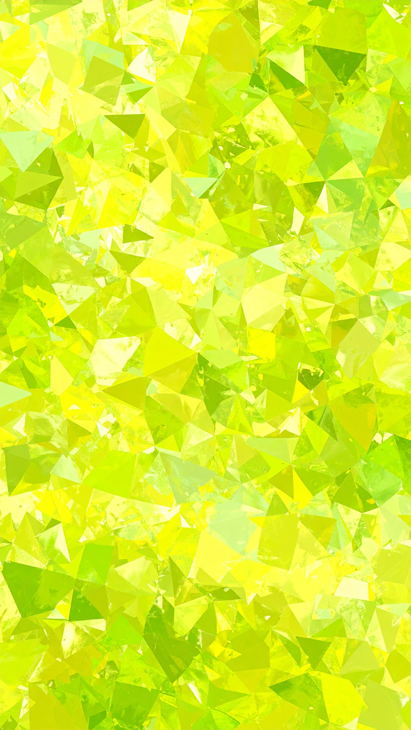 縦のキラキラのガラス片風背景画像（黄緑）