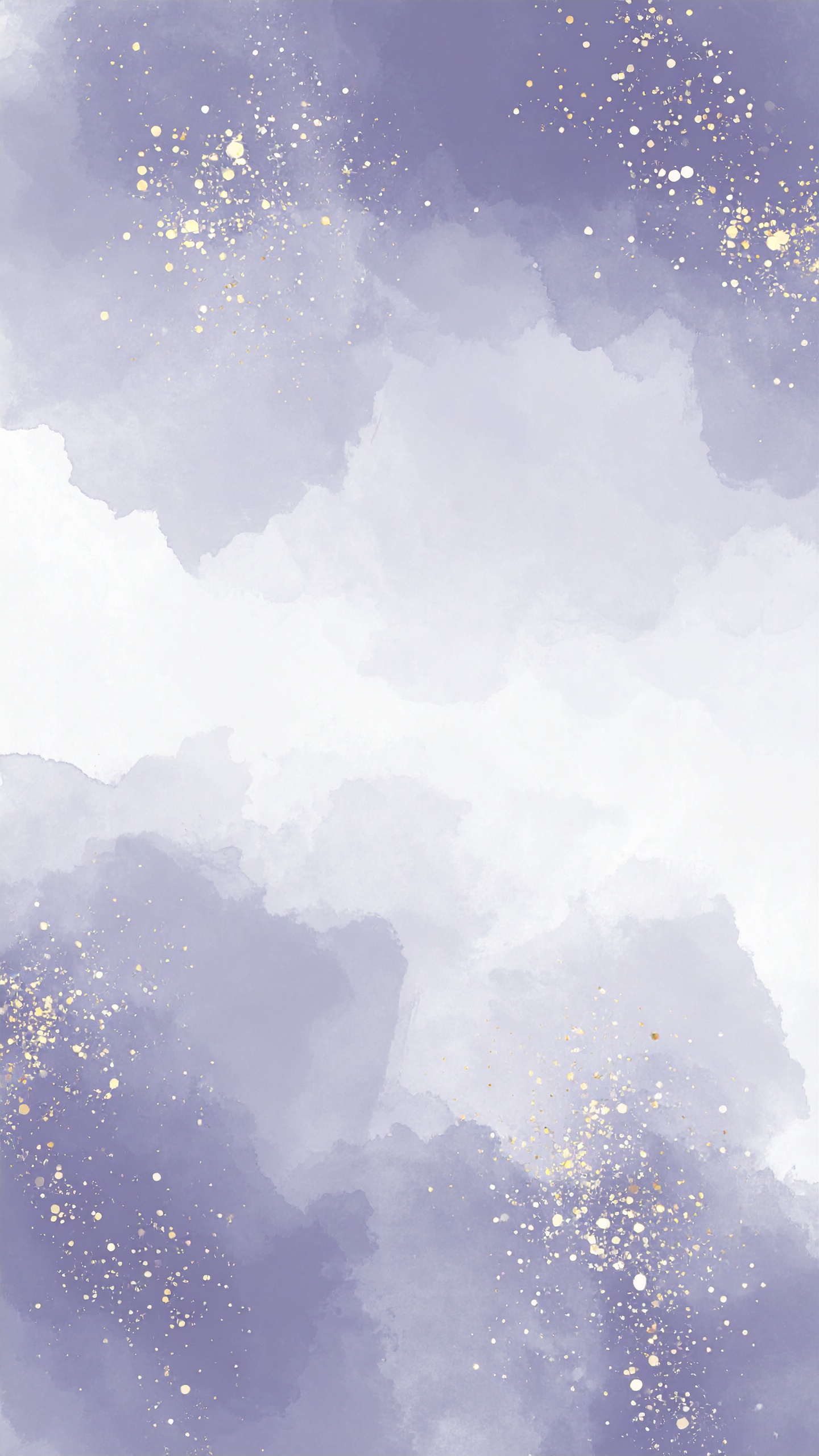 縦のくすみパープルのシンプルおしゃれな水彩背景イラスト