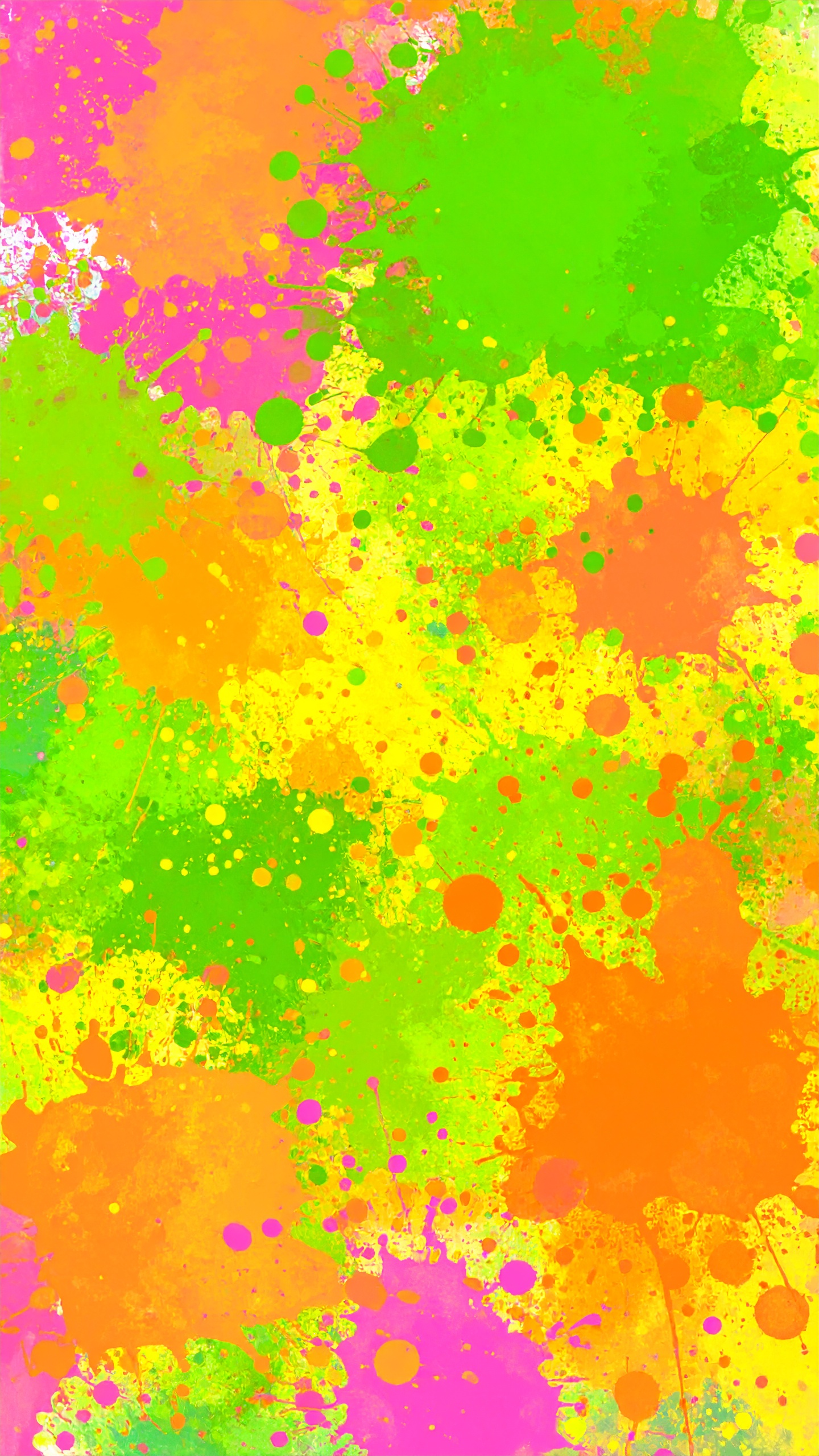 縦のペンキのピンク、黄色、オレンジ、黄緑の背景イラスト