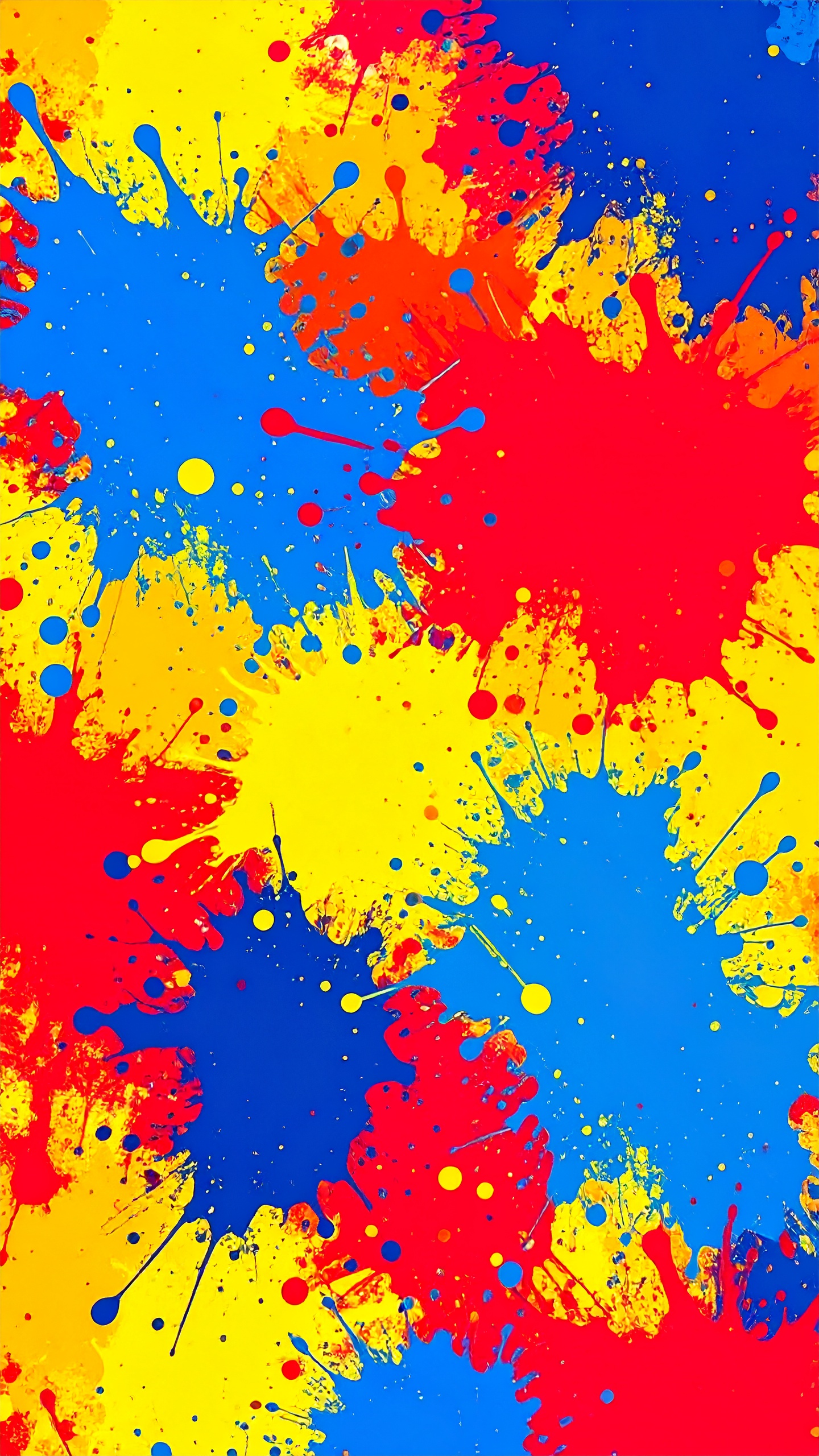 縦のペンキの青、赤、黄色の背景画像
