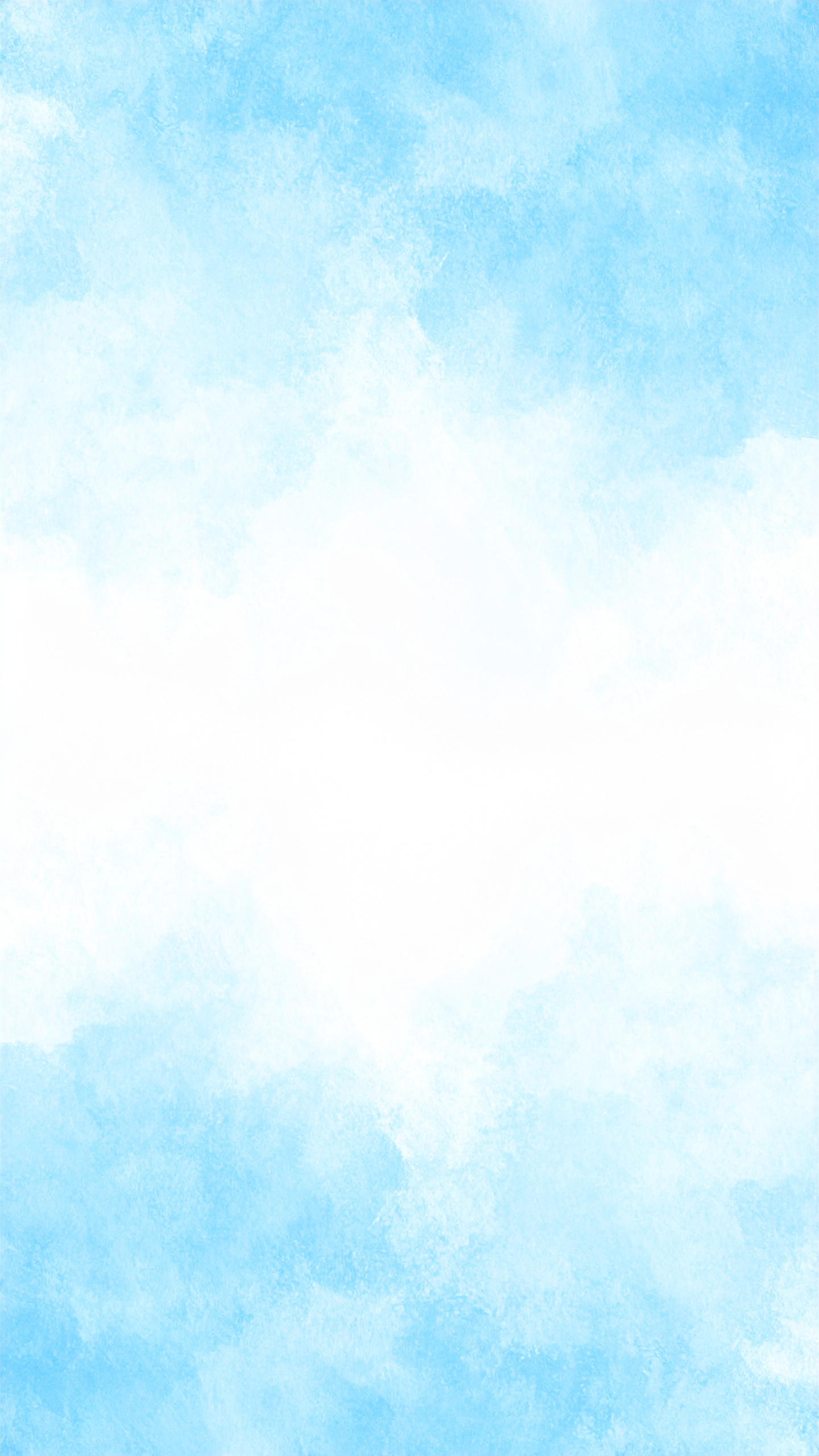 縦の水色のシンプルな水彩背景イラスト