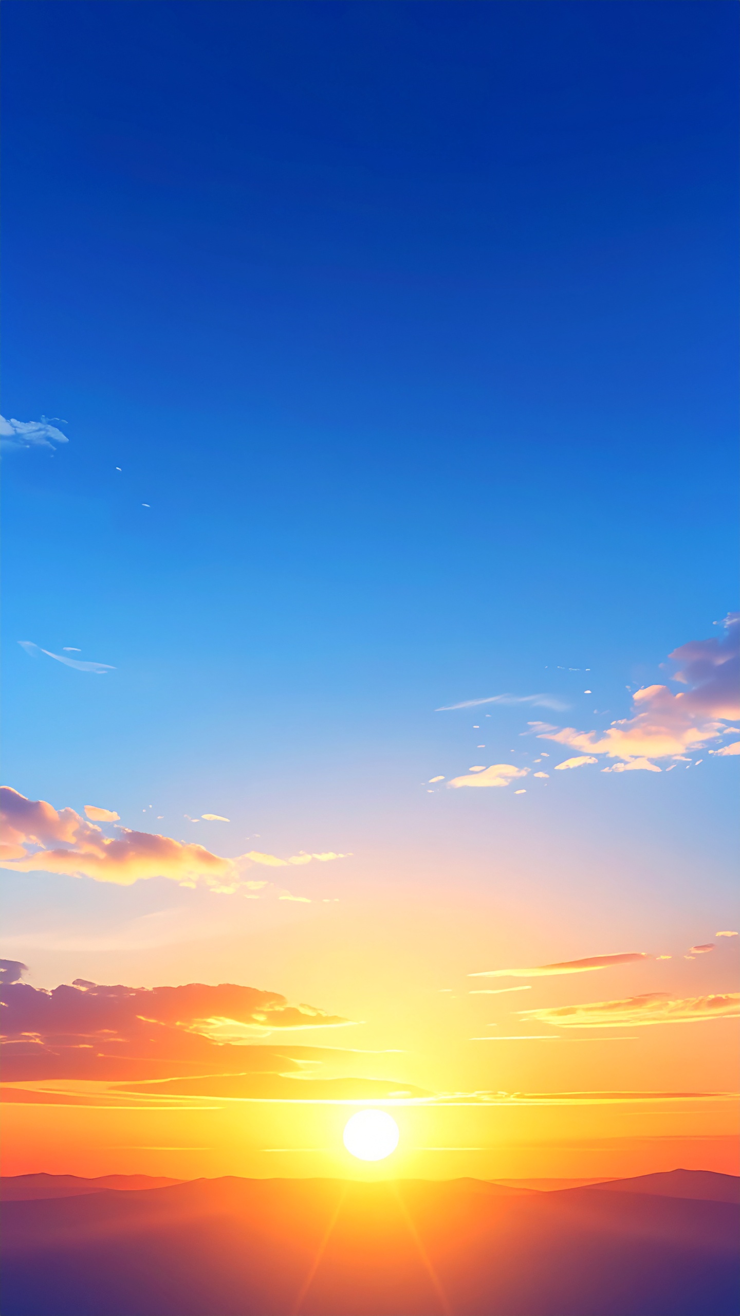 縦の夕焼けの背景画像
