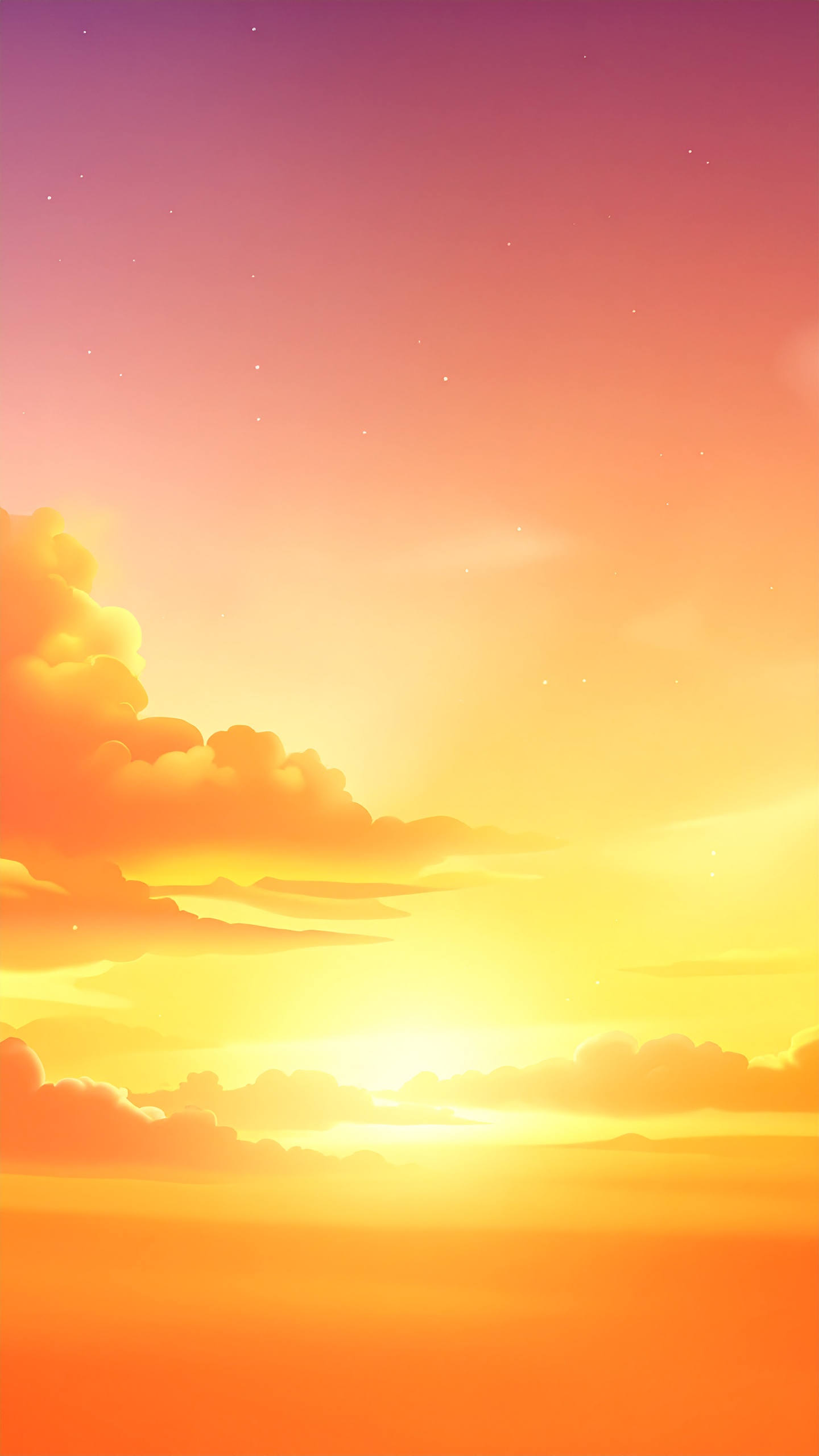縦の夕焼けの背景フリー素材