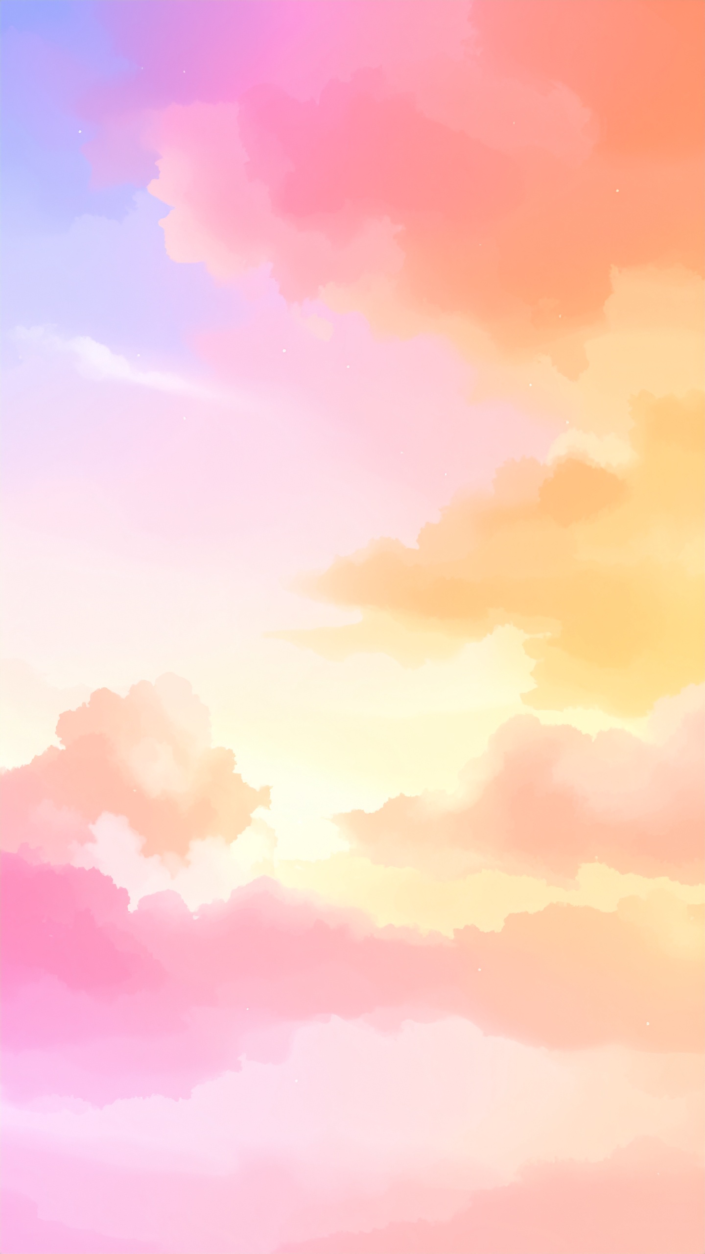 縦の夕焼けの空の背景フリー素材