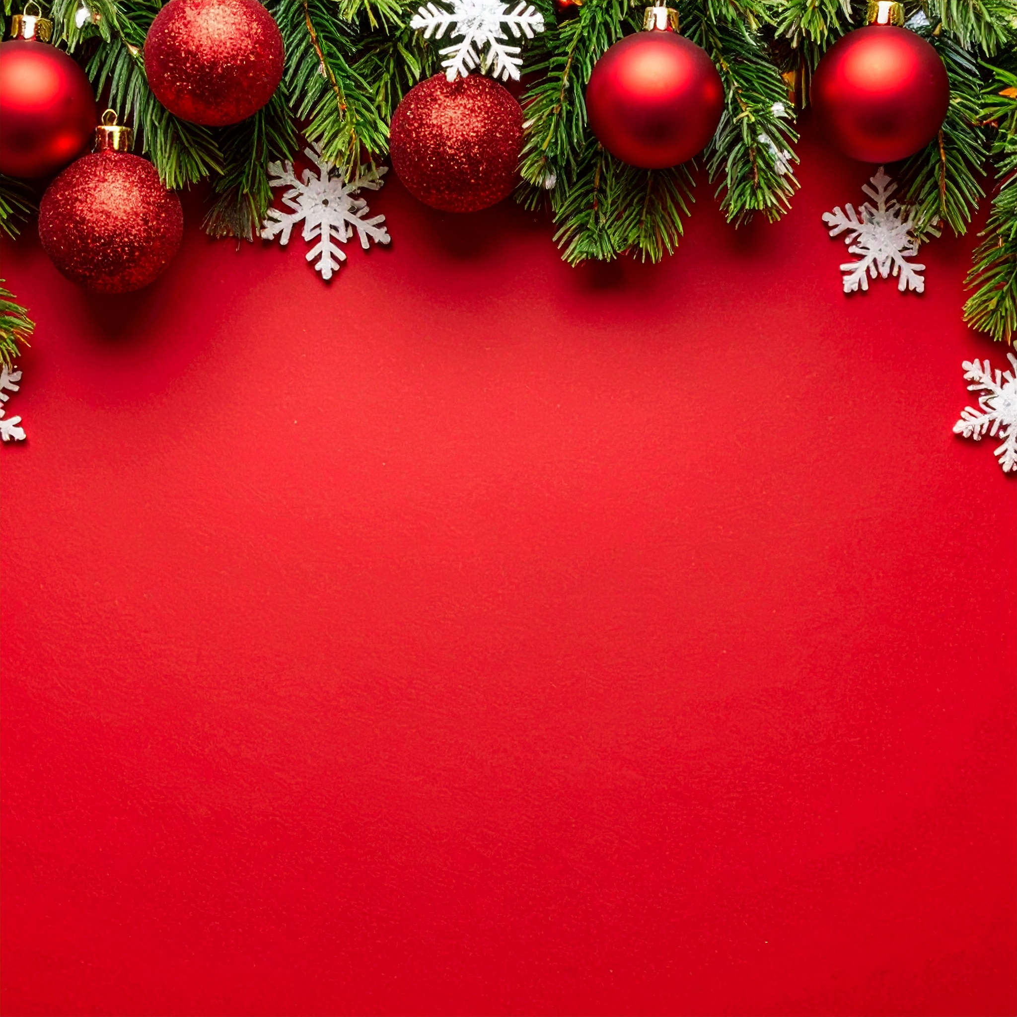 正方形のクリスマスの赤色背景フリー素材