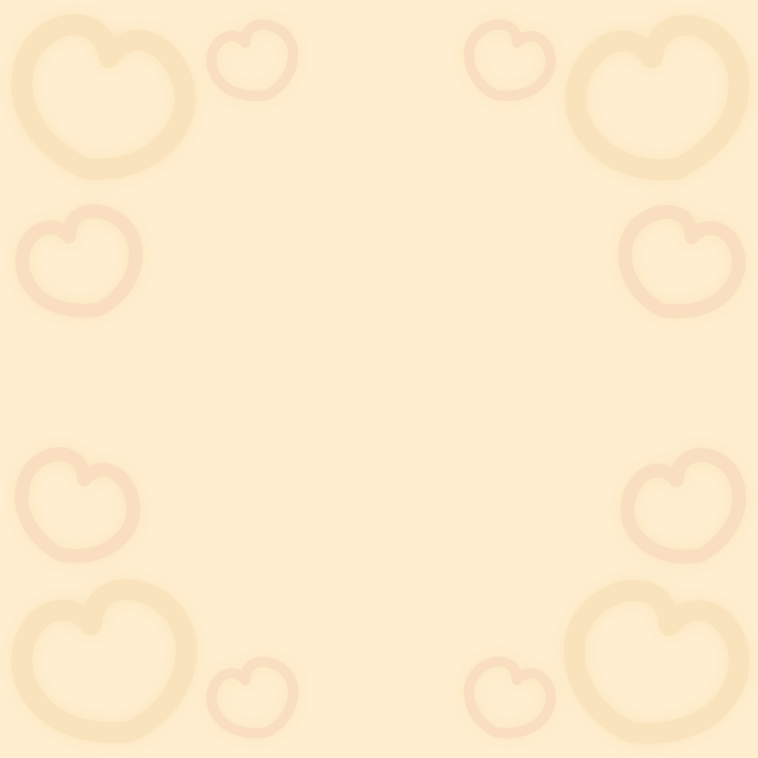 正方形のハートの背景画像（クリーム色）