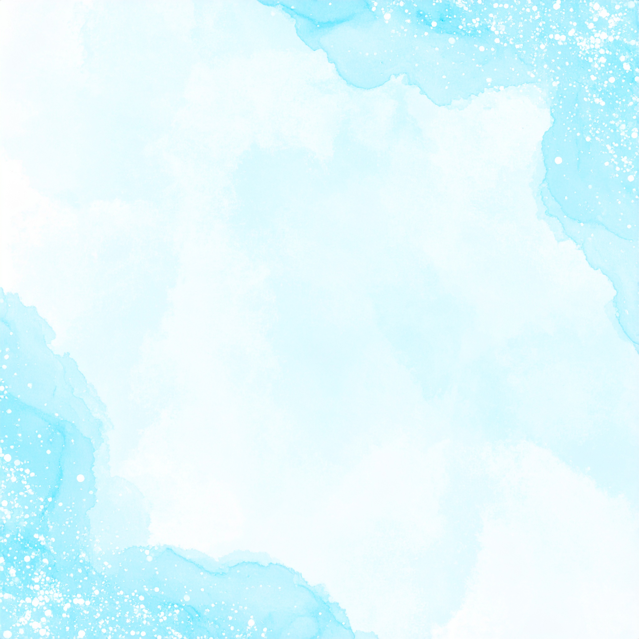 正方形の水色の水彩のおしゃれな背景画像