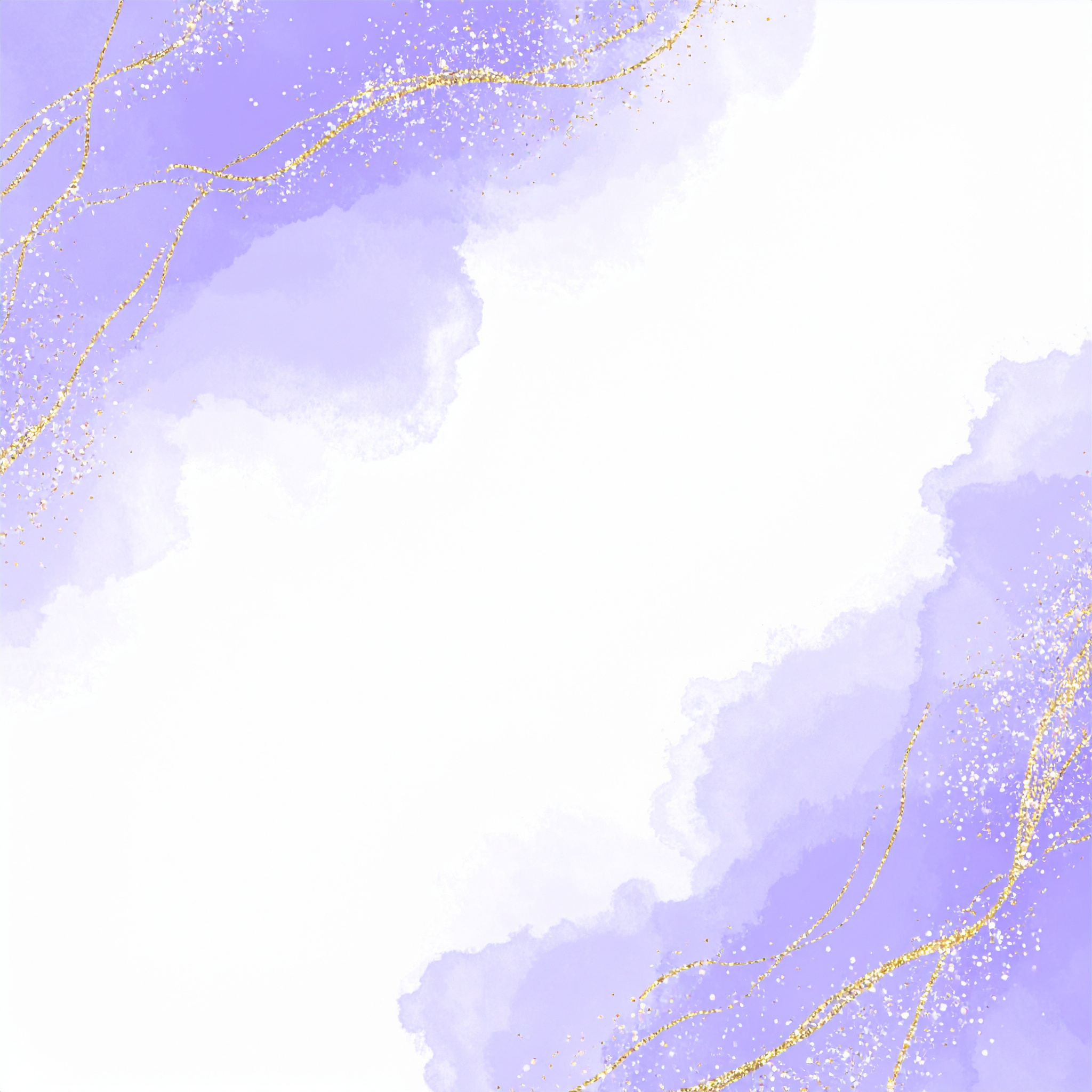 正方形の紫と金の水彩のおしゃれな背景画像
