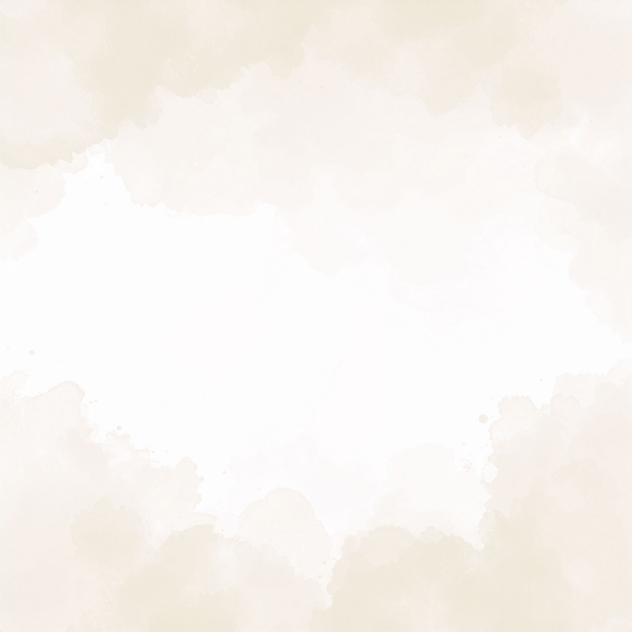 正方形のベージュの水彩背景イラスト