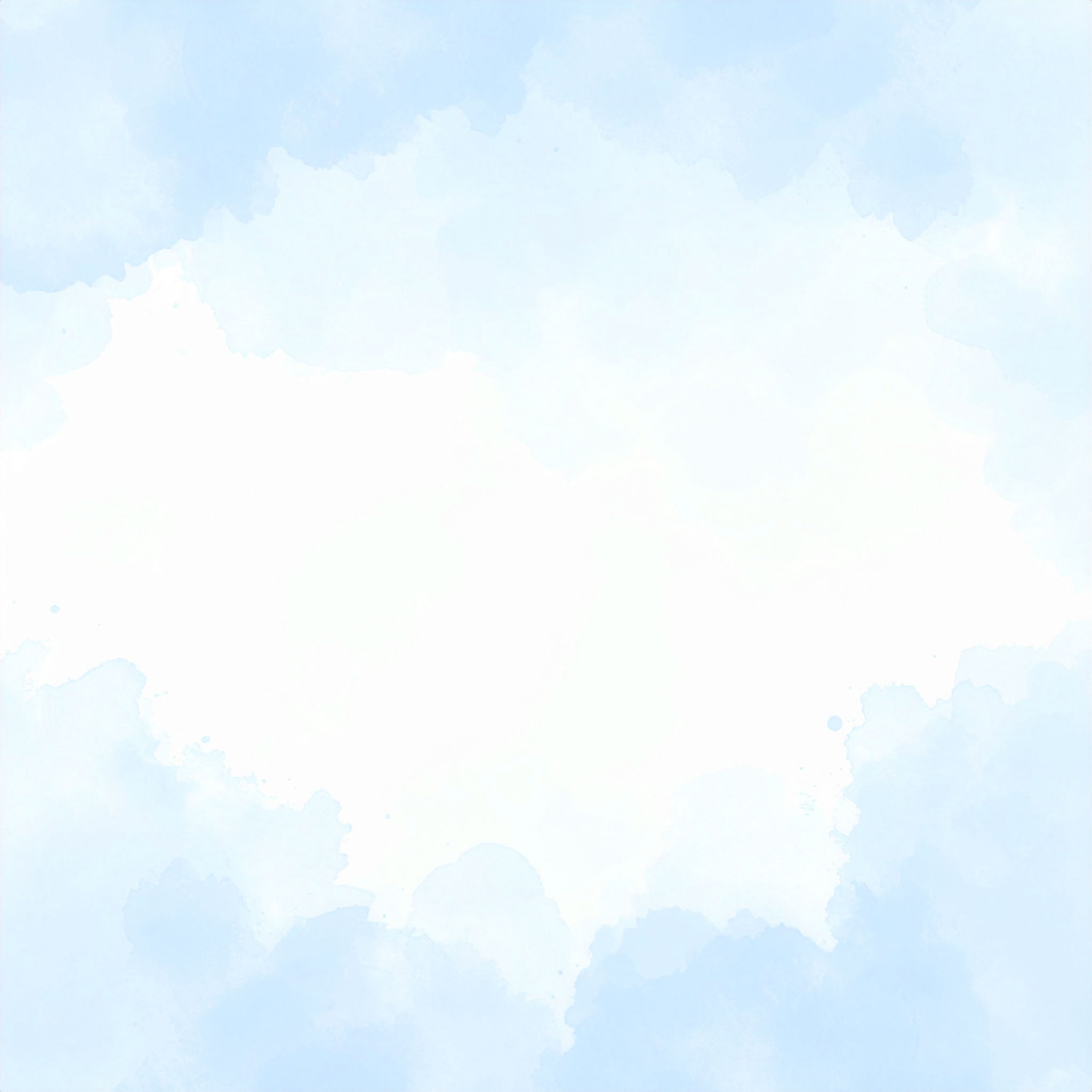 正方形の青色の水彩背景素材