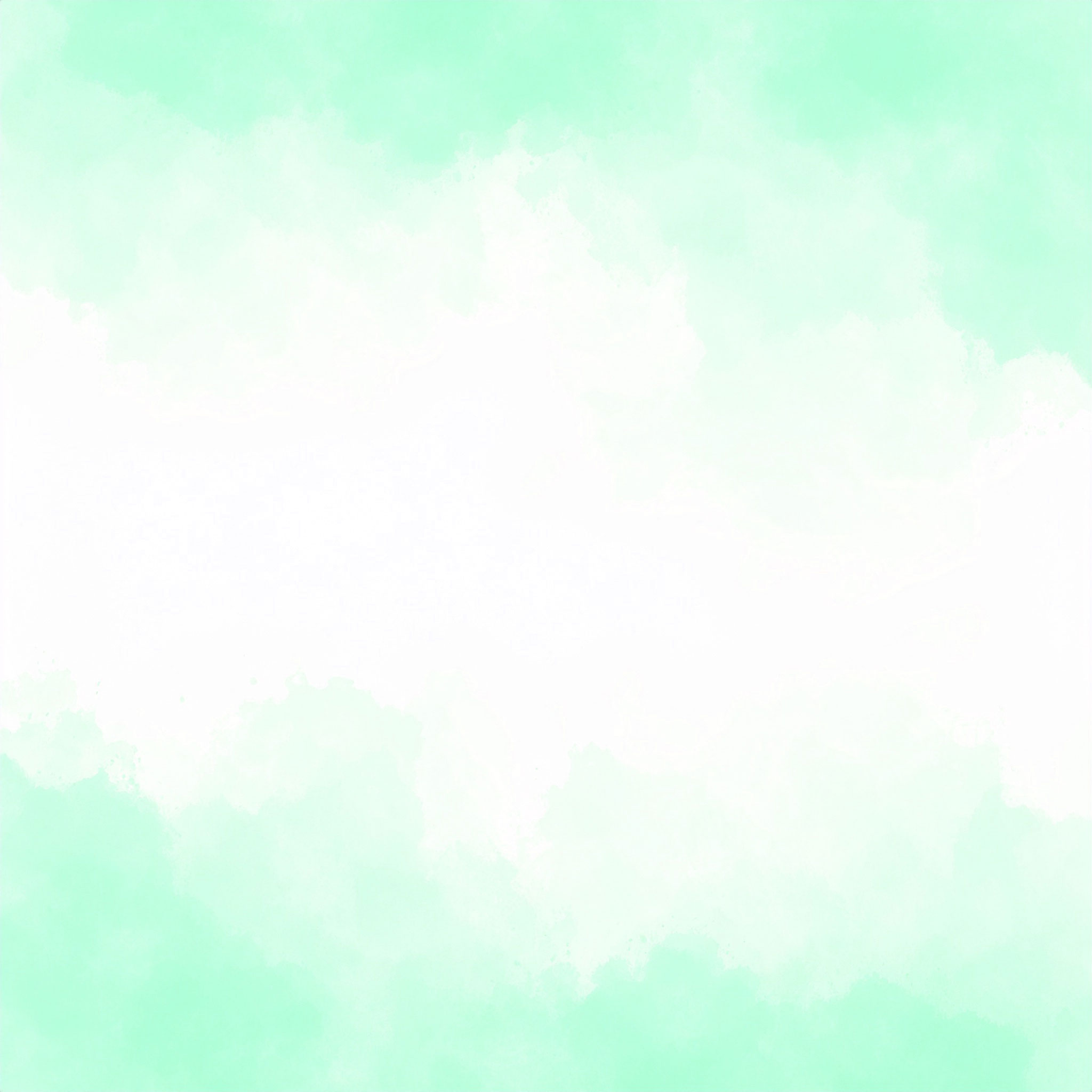 正方形の緑色の水彩背景イラスト