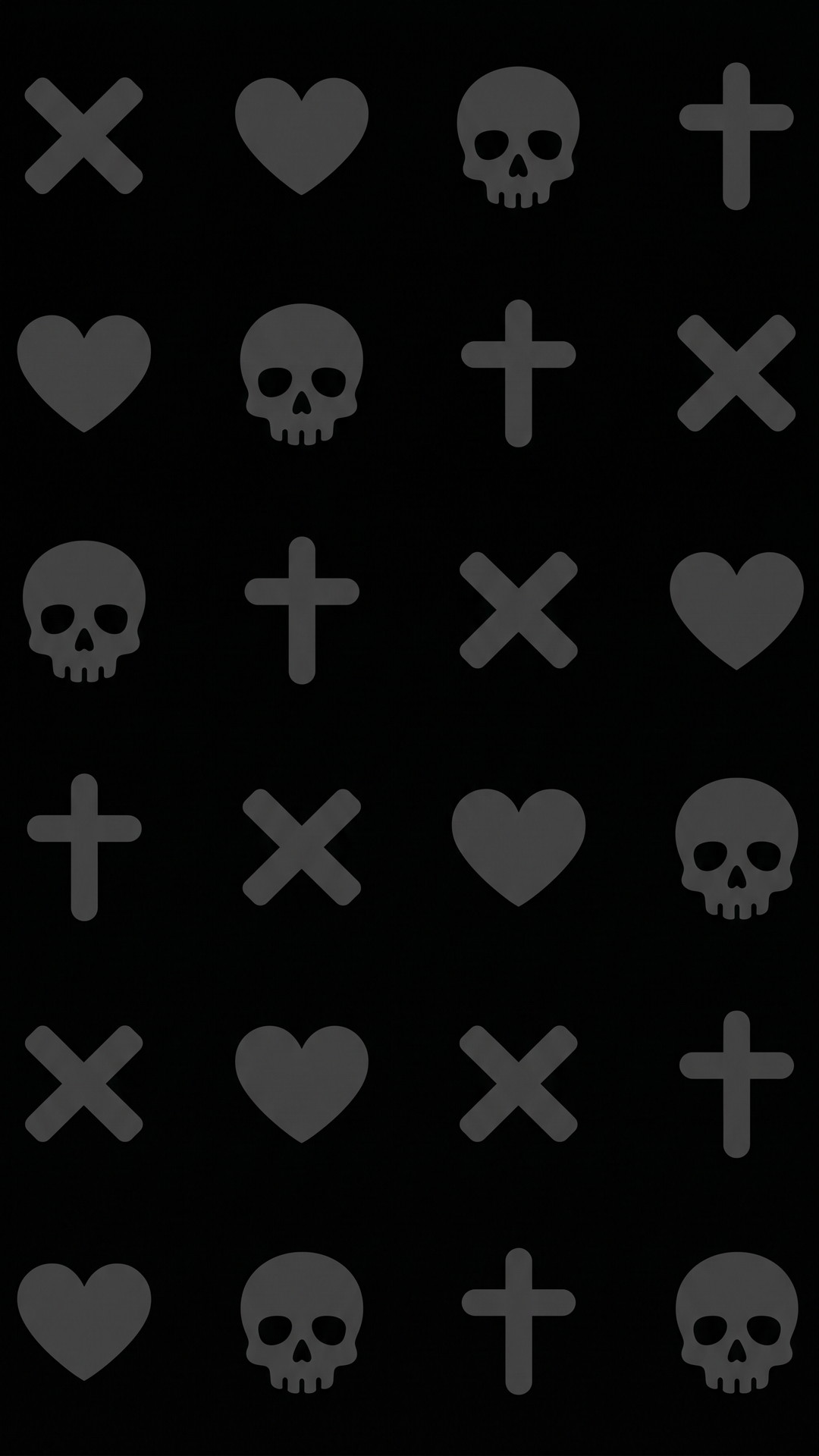 縦の地雷系の黒背景・フリー素材