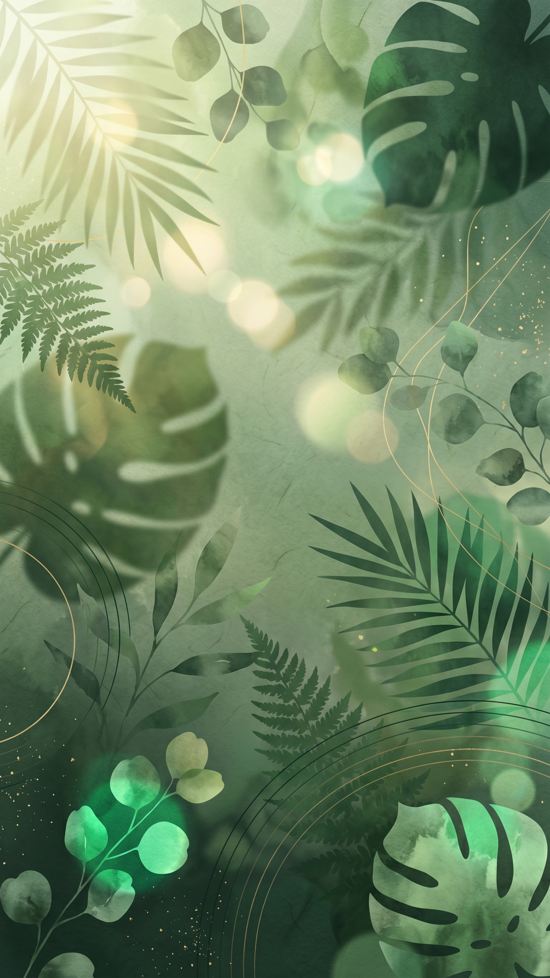縦の緑色の植物がおしゃれな背景