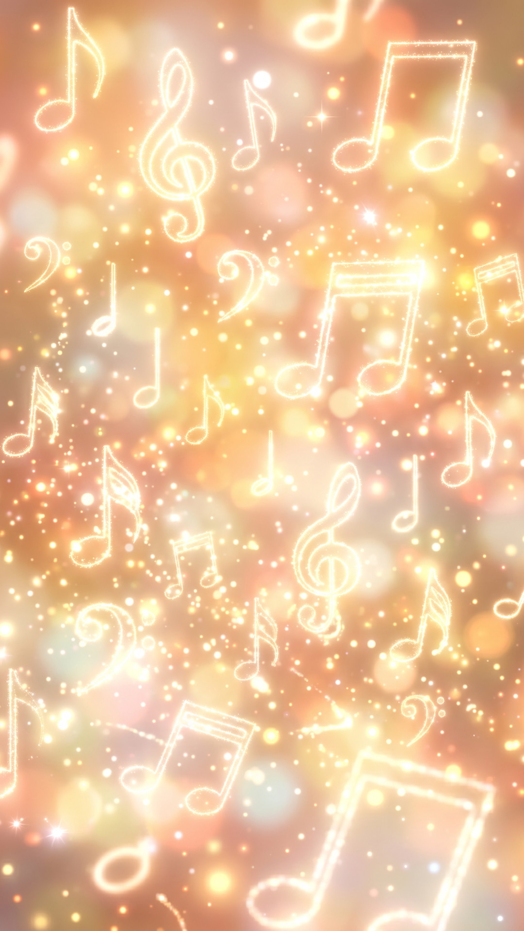 縦の音符のかわいいおしゃれな背景・フリー素材