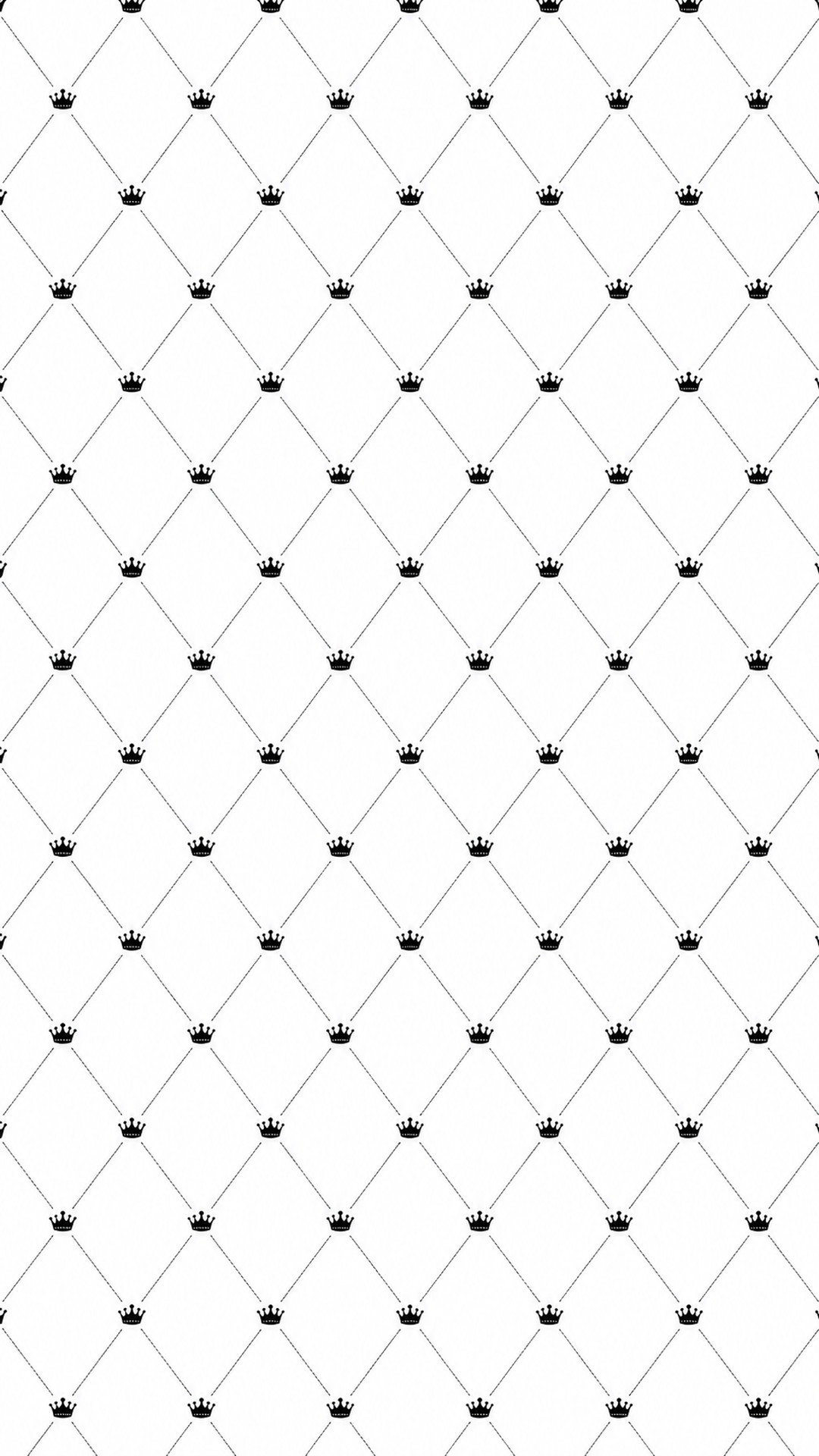 縦の白色の格子柄（王冠）の背景・フリー素材